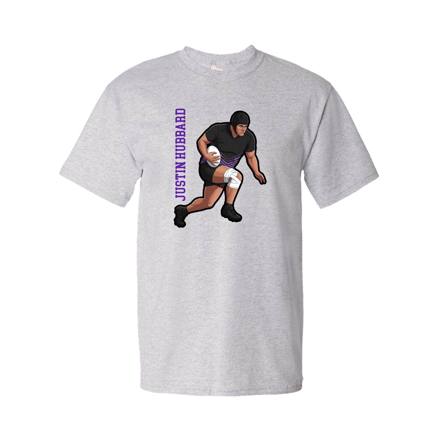 Tee — Name Vertical in Grey