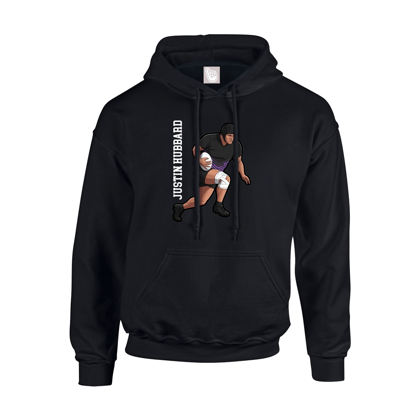 Hoodie — Name Vertical in Black
