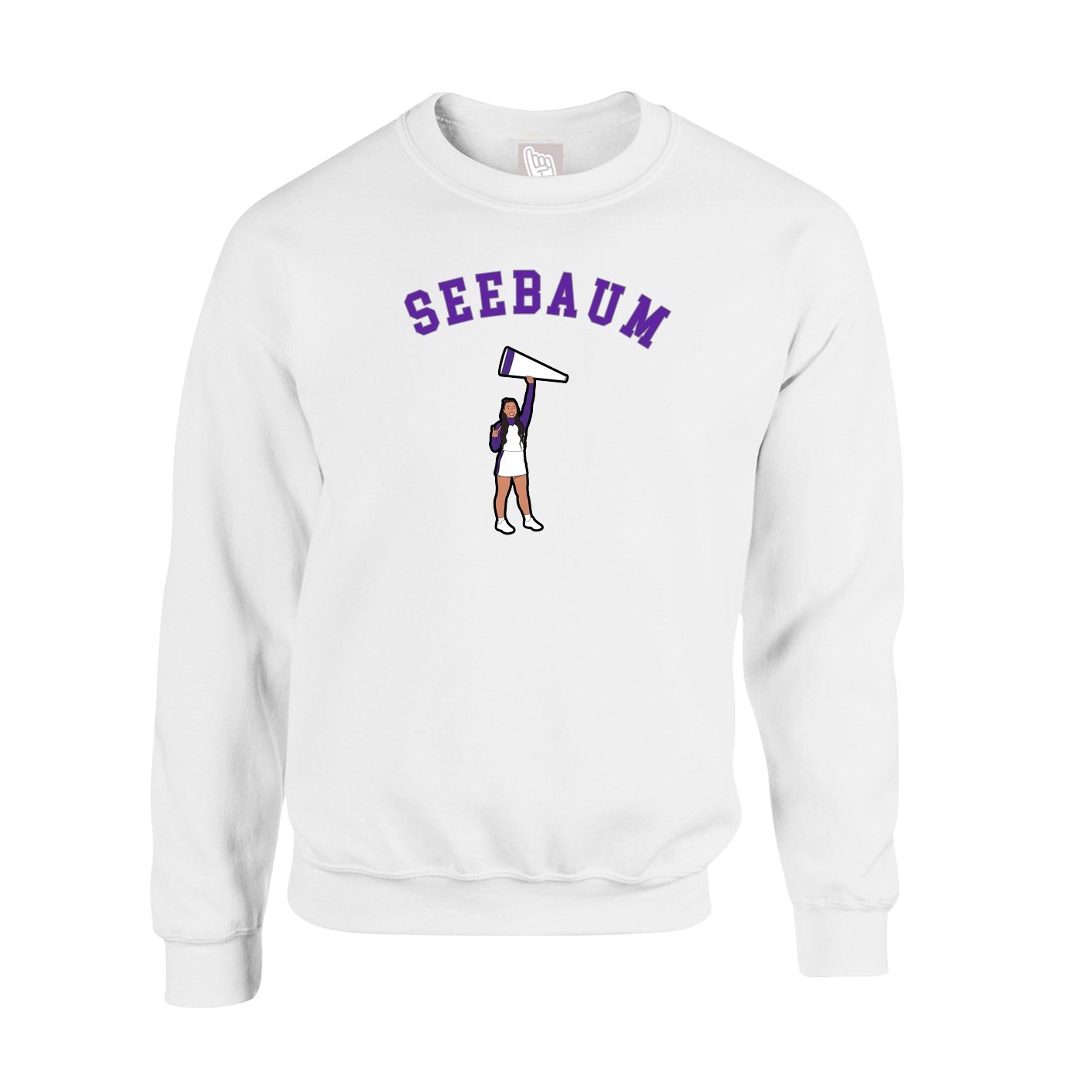 Fleece Crew — Shirsey Arch in White