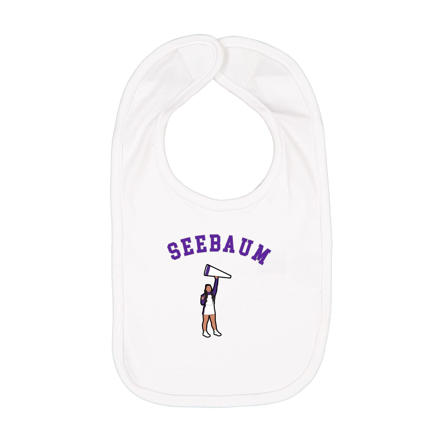 Infant Bib — Shirsey Arch in White