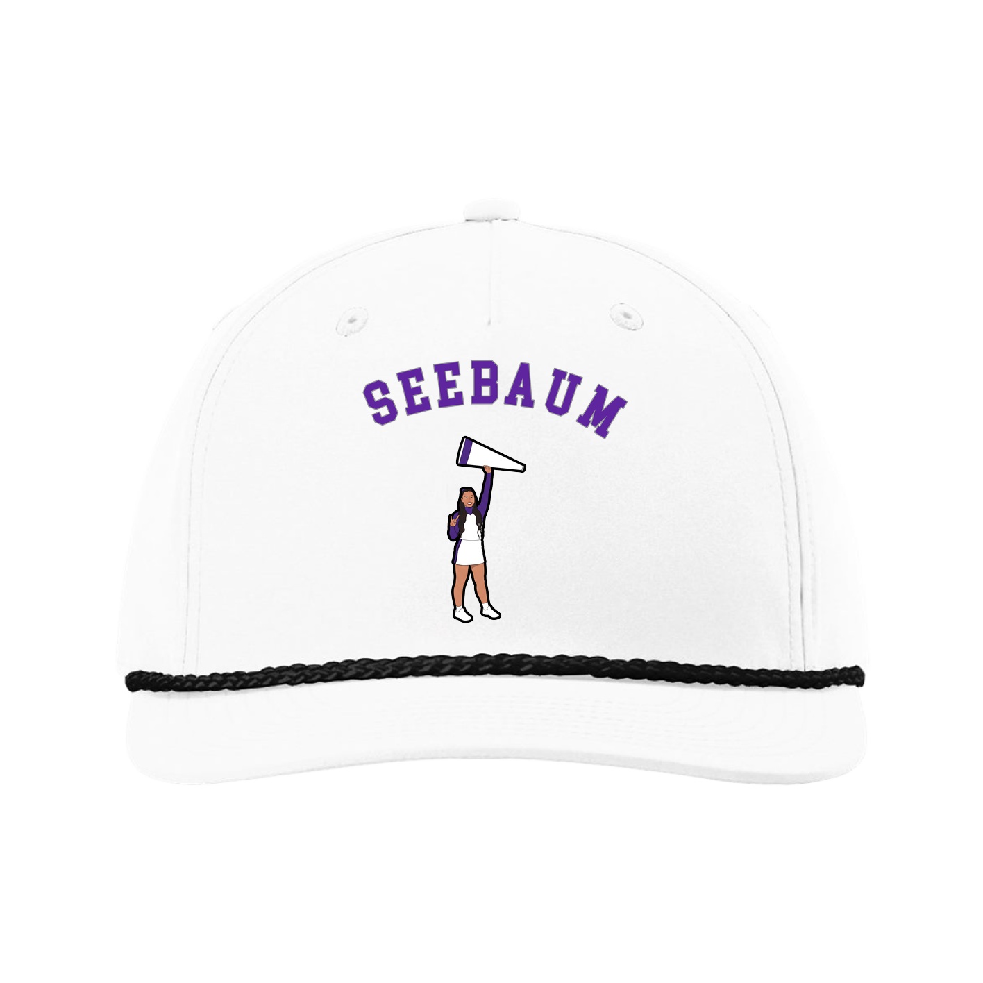 Five-Panel Classic Rope Cap — Shirsey Arch in White