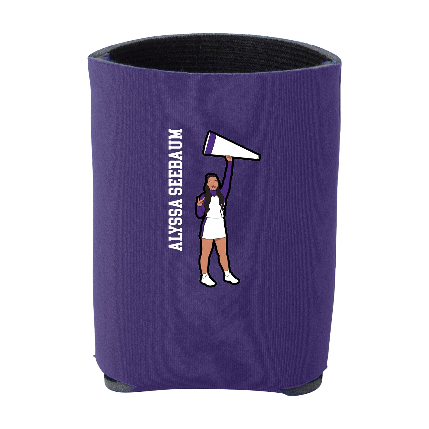 Can Holder — Name Vertical in Purple