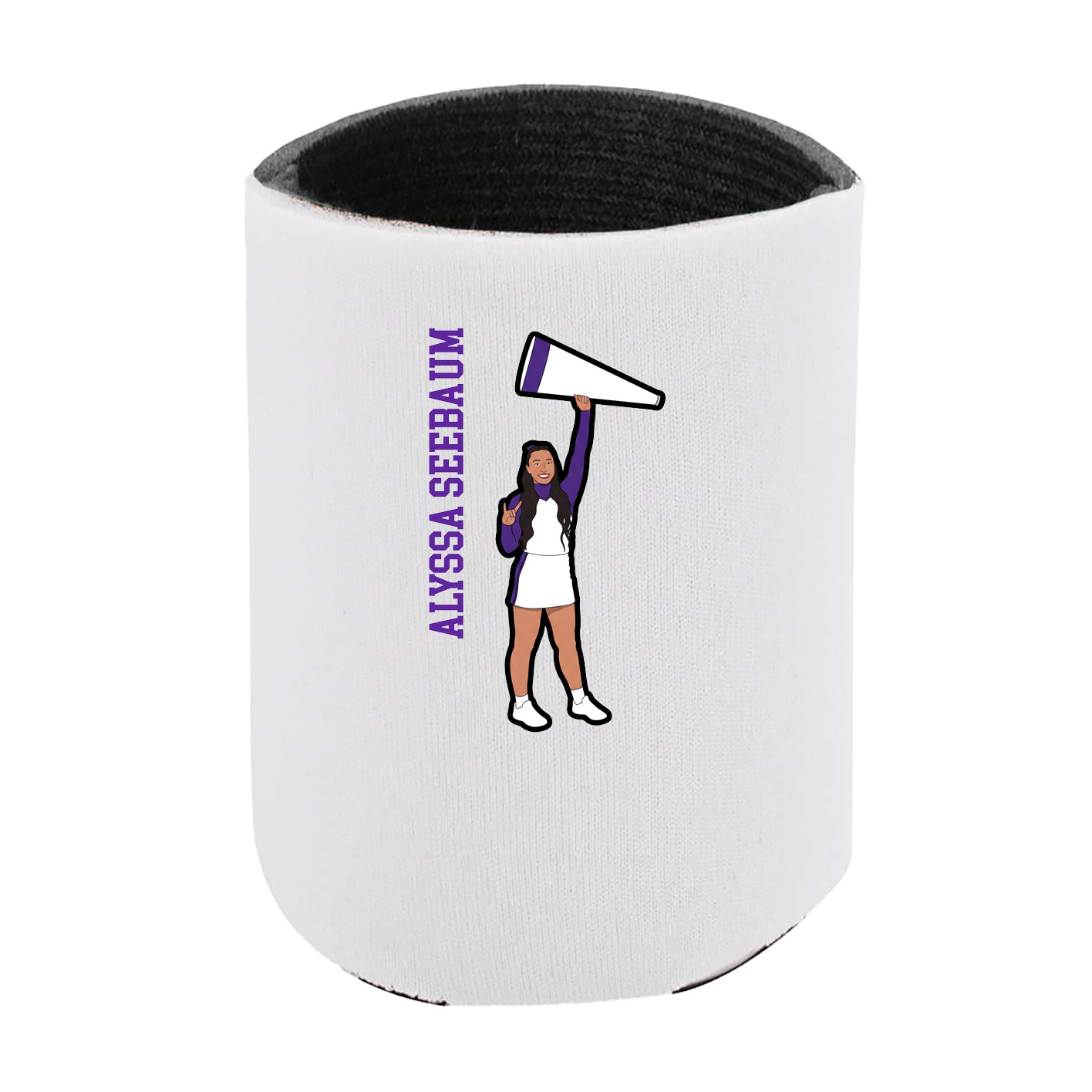 Can Holder — Name Vertical in White