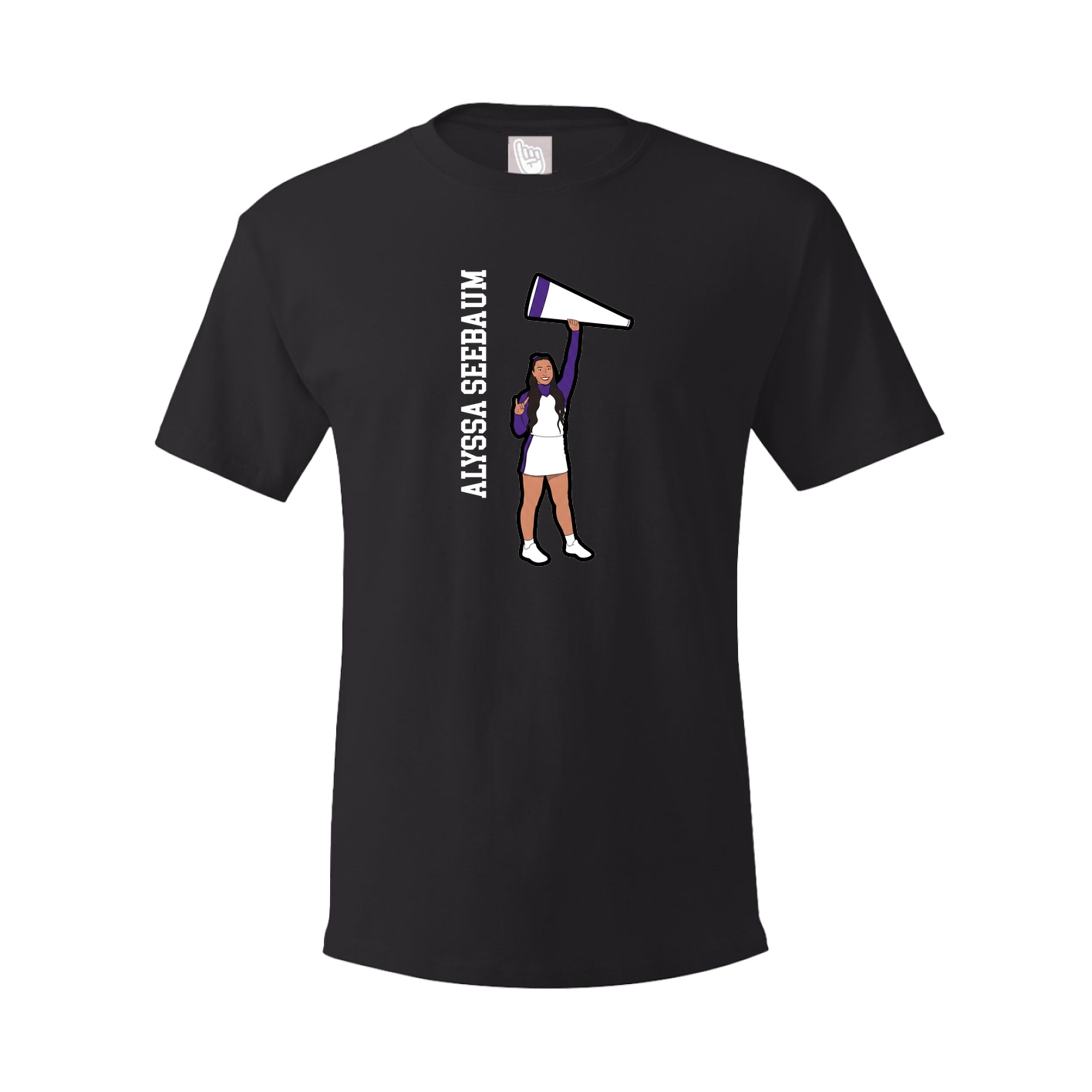 Tee — Name Vertical in Black