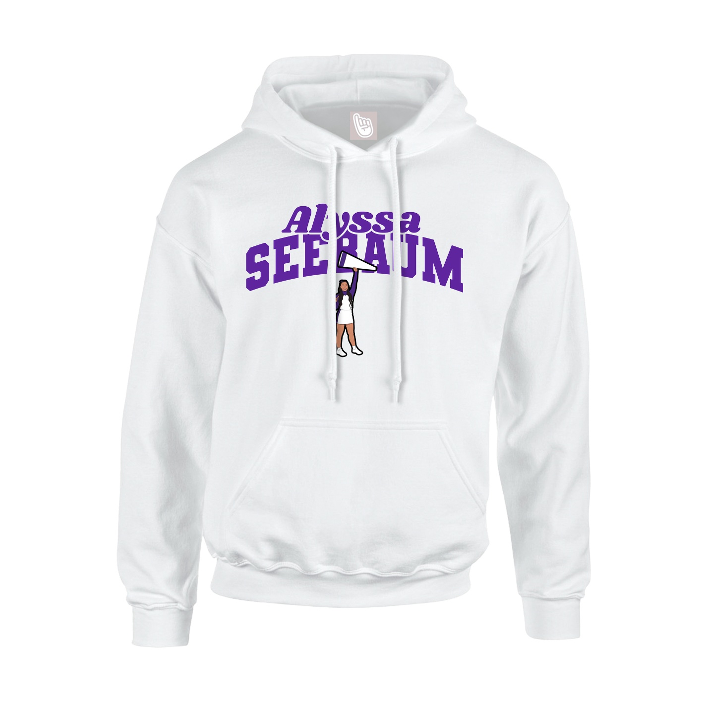 Hoodie — Signature Arch in White