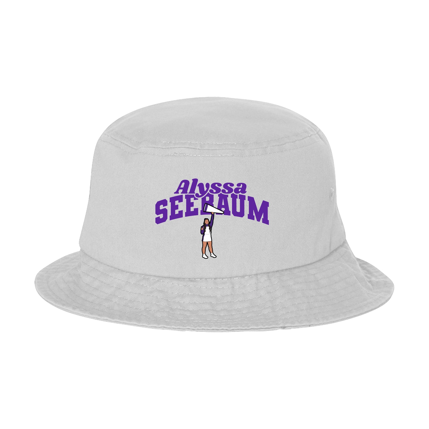 Bucket Cap — Signature Arch in White