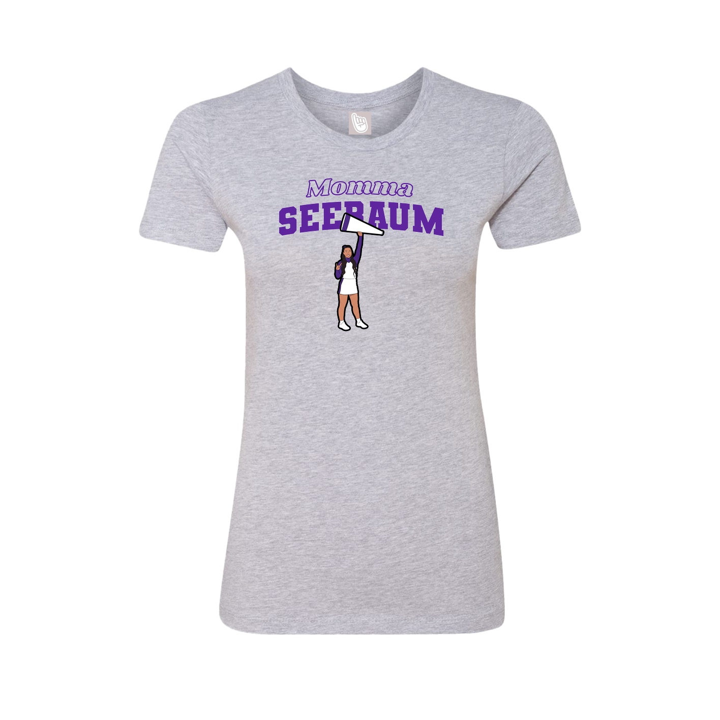 Womens Tee — Mothers Day Block in Grey