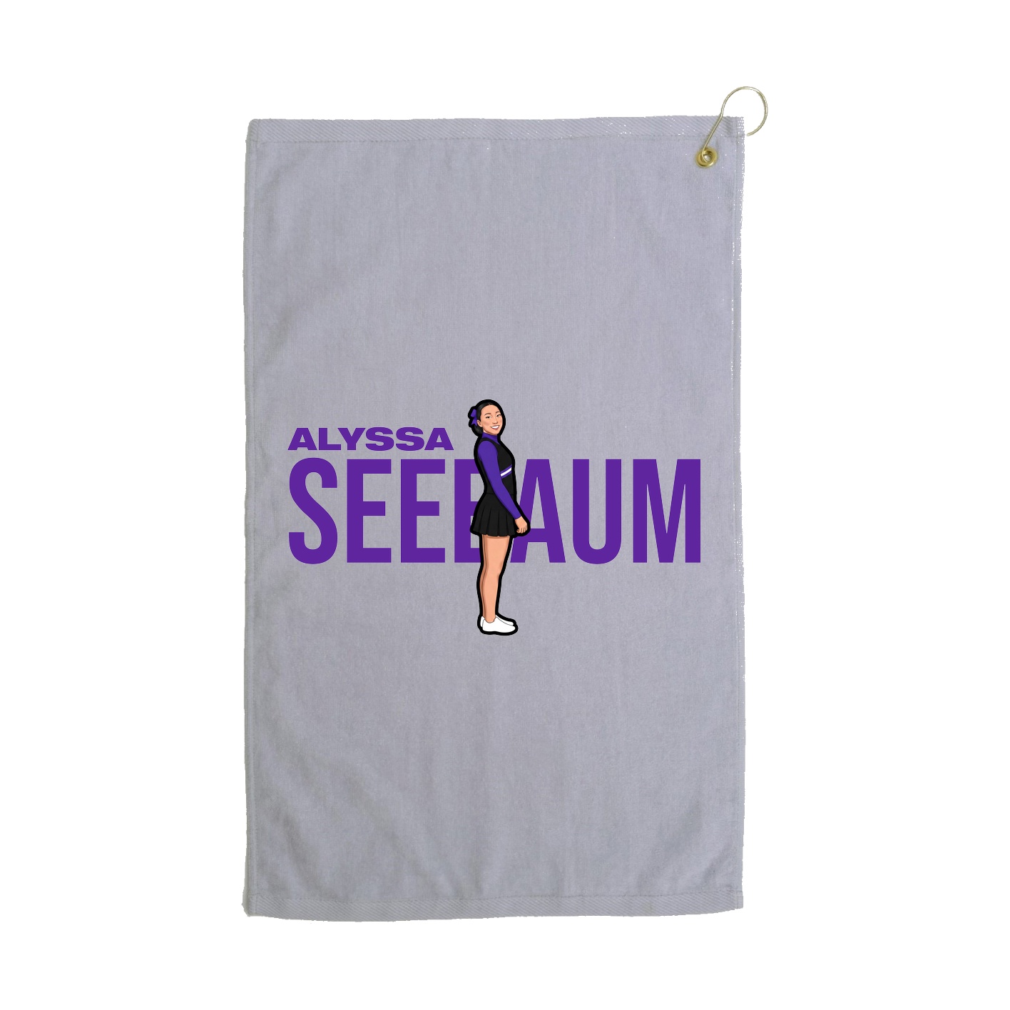 Golf Towel — Player Name in Grey