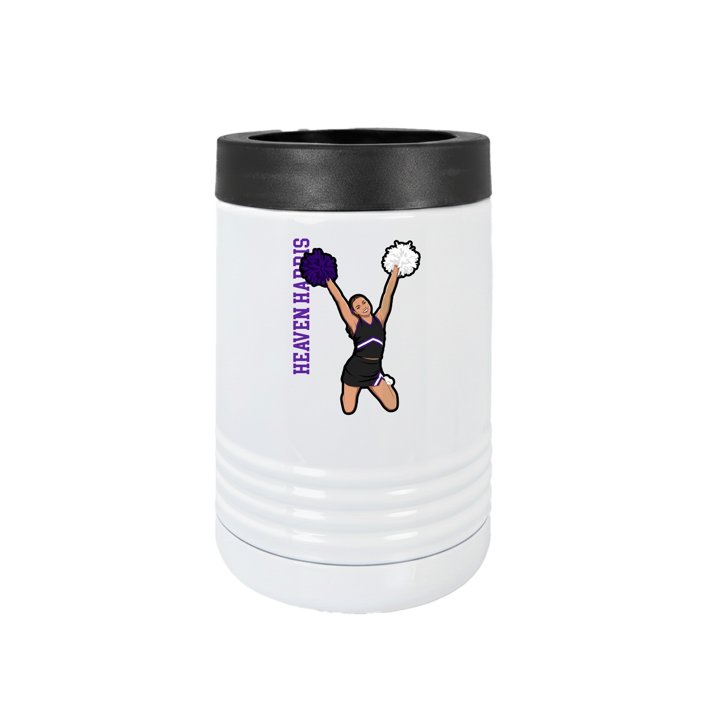 Beverage Holder — Name Vertical in White