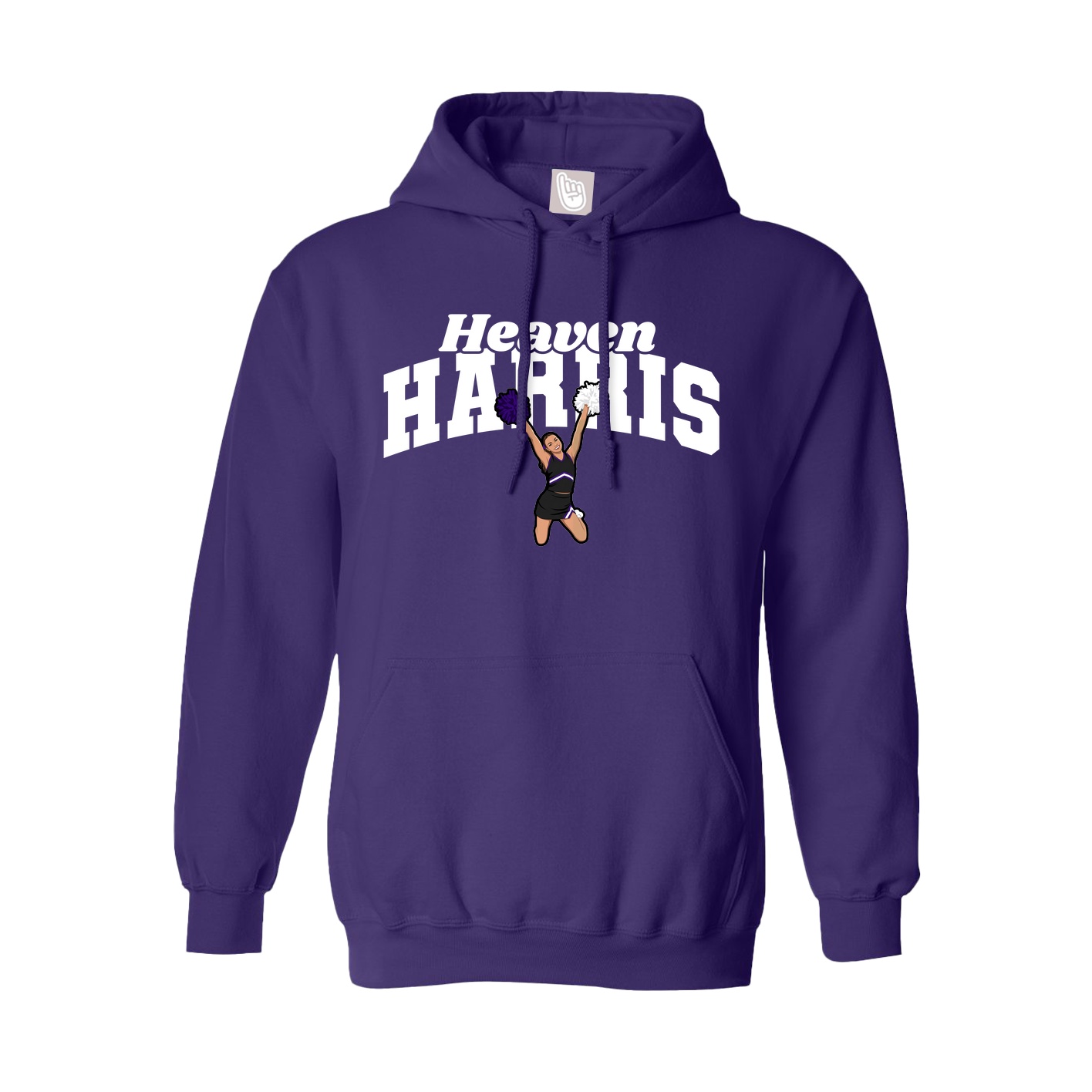 Youth Hoodie — Signature Arch in Purple