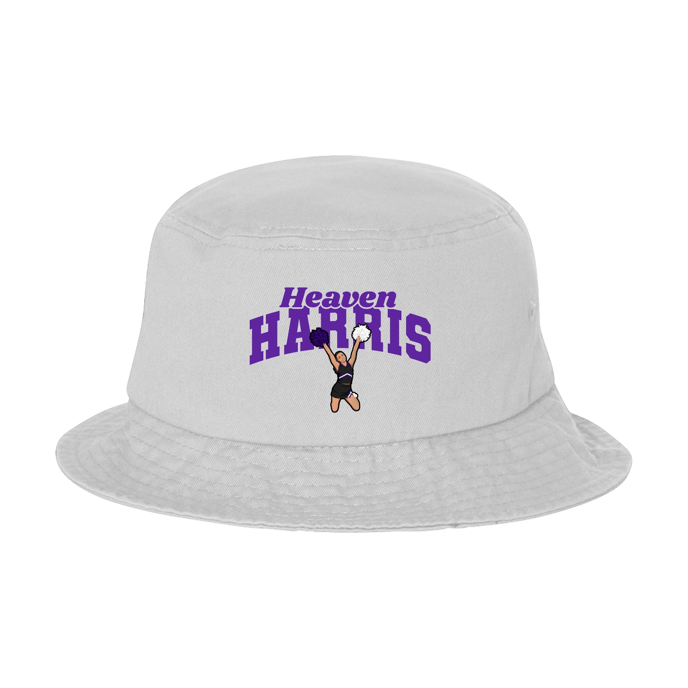 Bucket Cap — Signature Arch in White