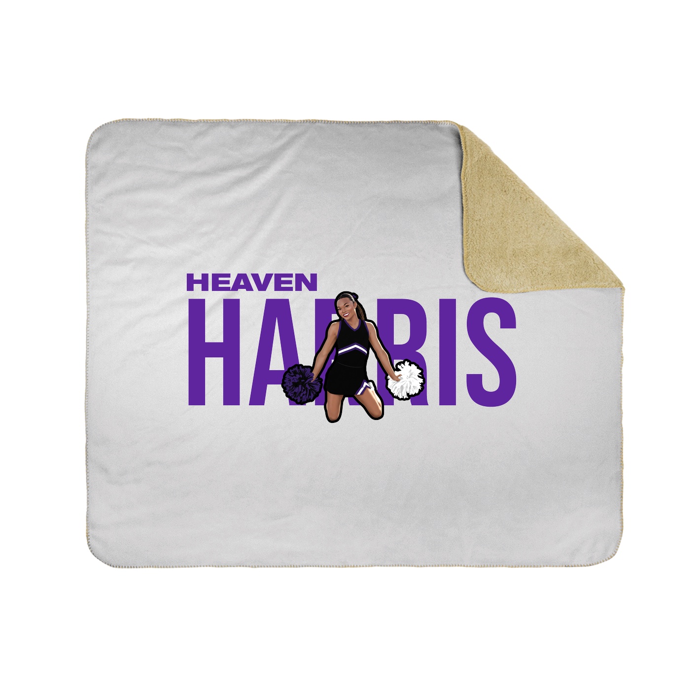 Throw Blanket — Player Name in White