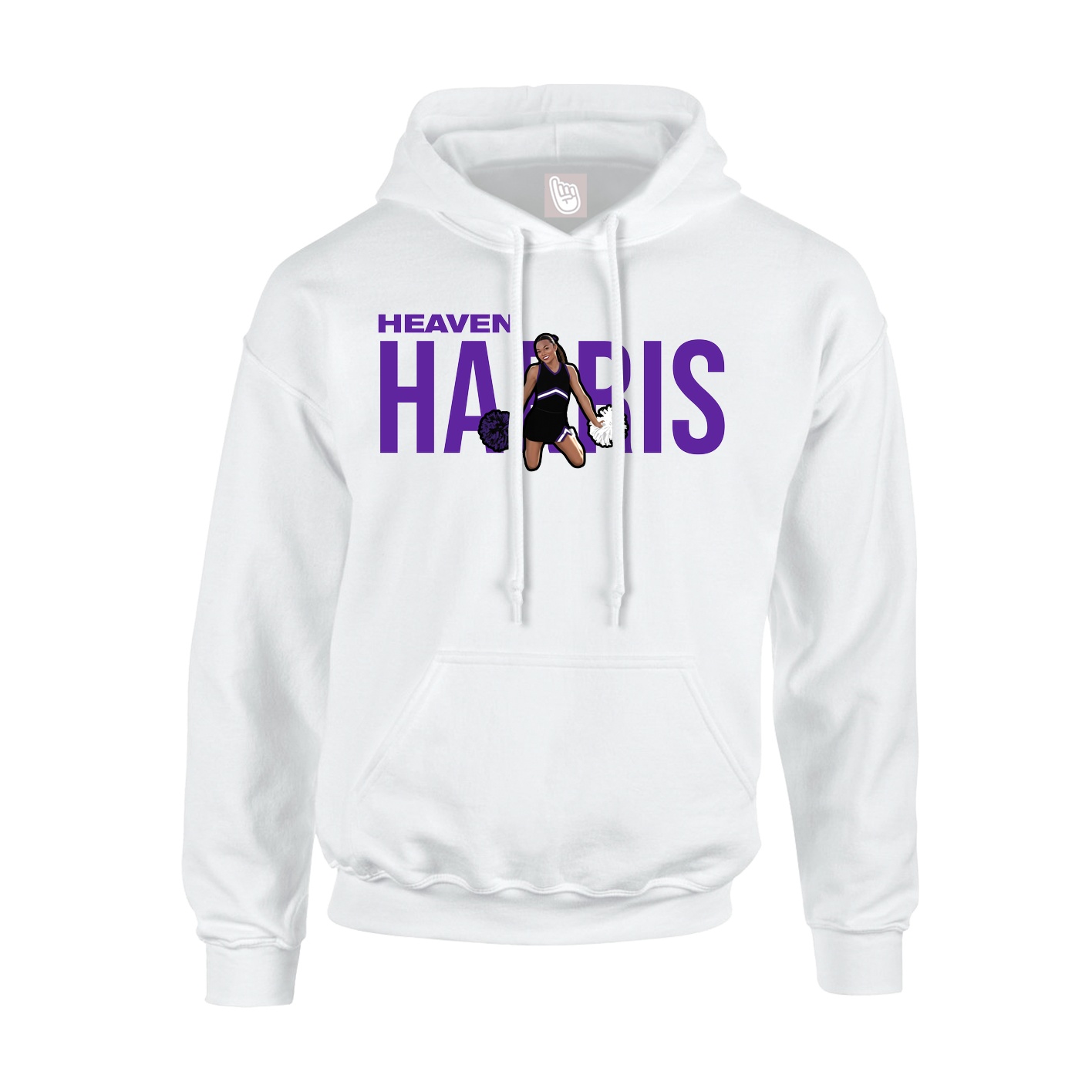 Youth Hoodie — Player Name in White