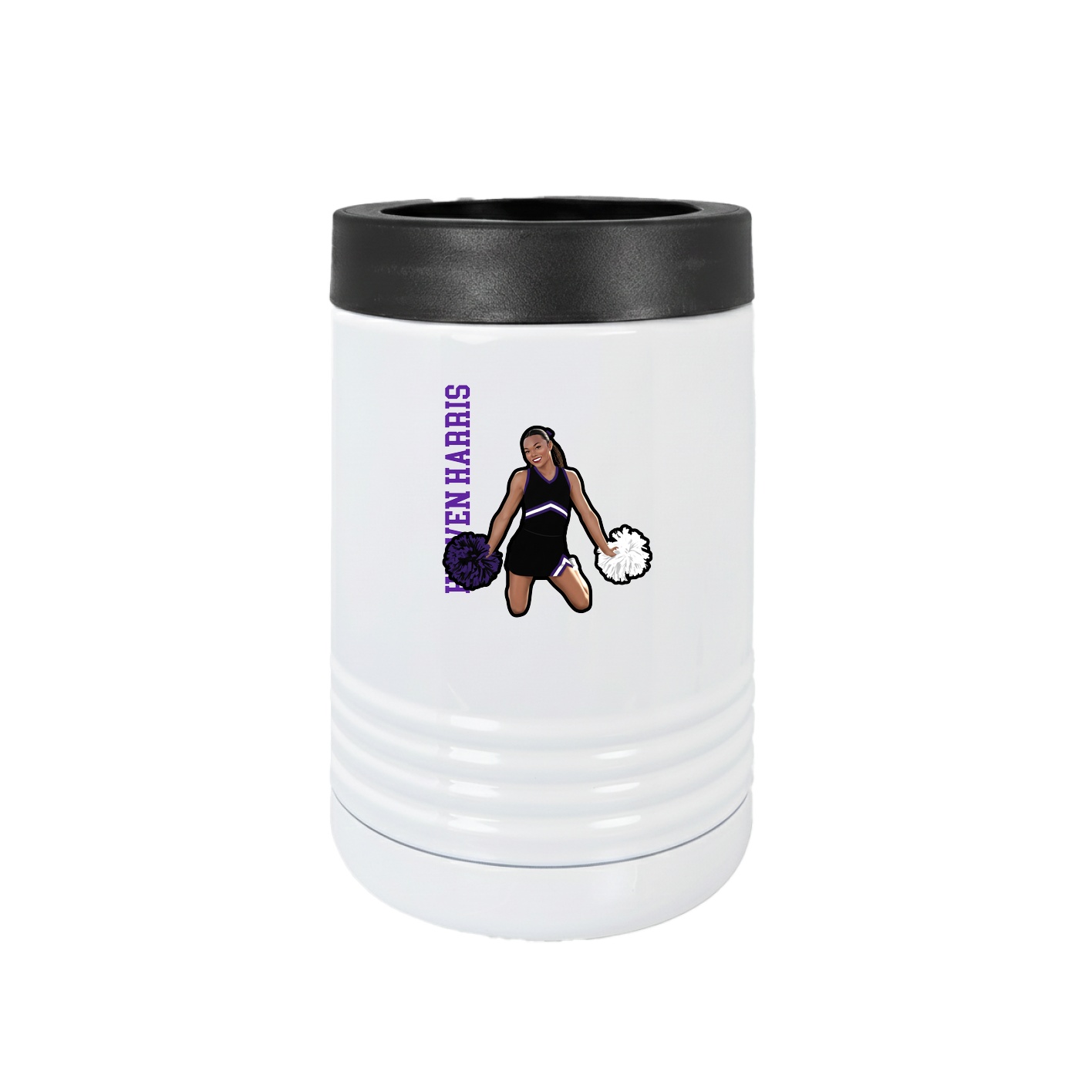 Beverage Holder — Name Vertical in White