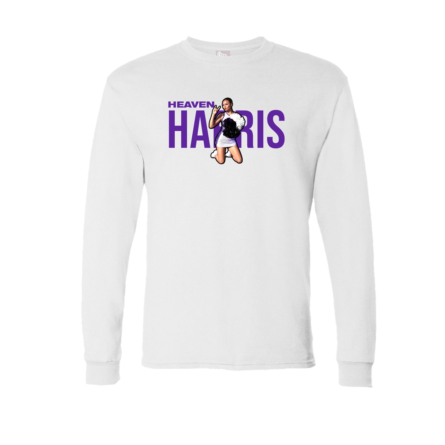 Long Sleeve Tee — Player Name in White
