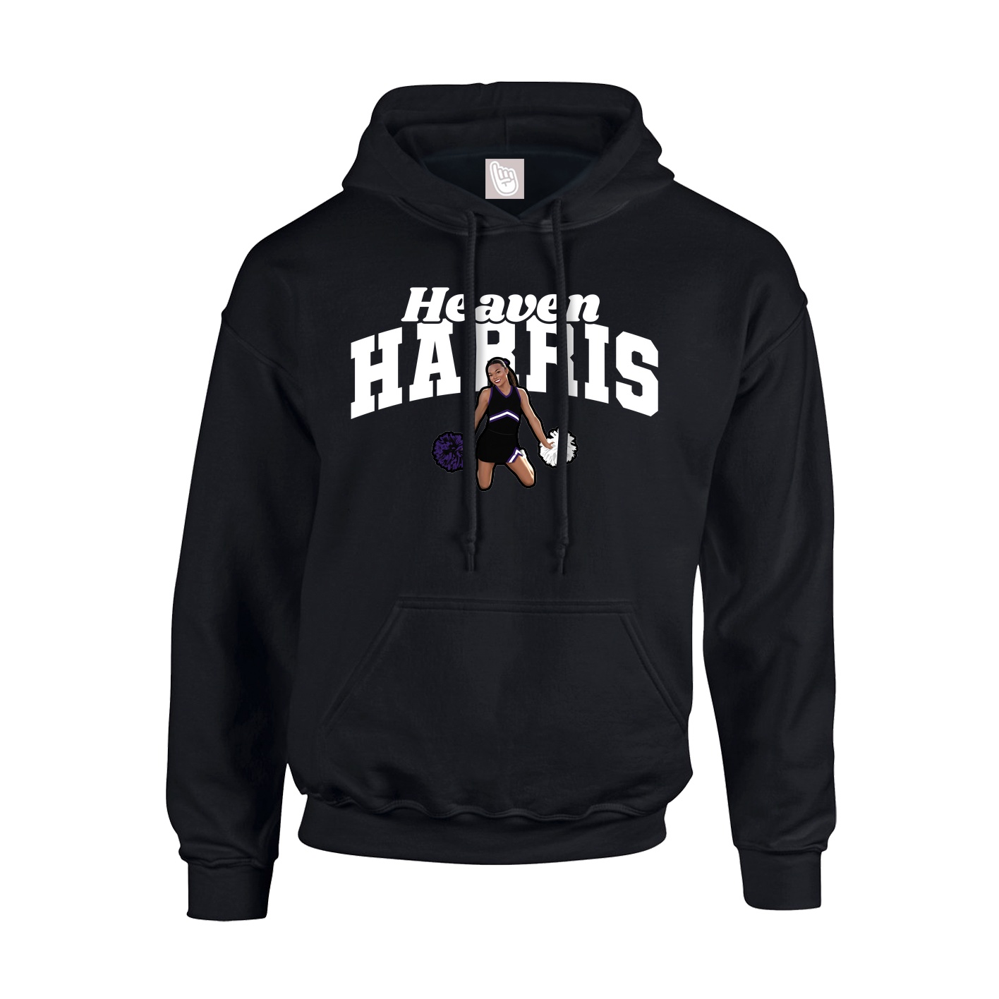 Youth Hoodie — Signature Arch in Black