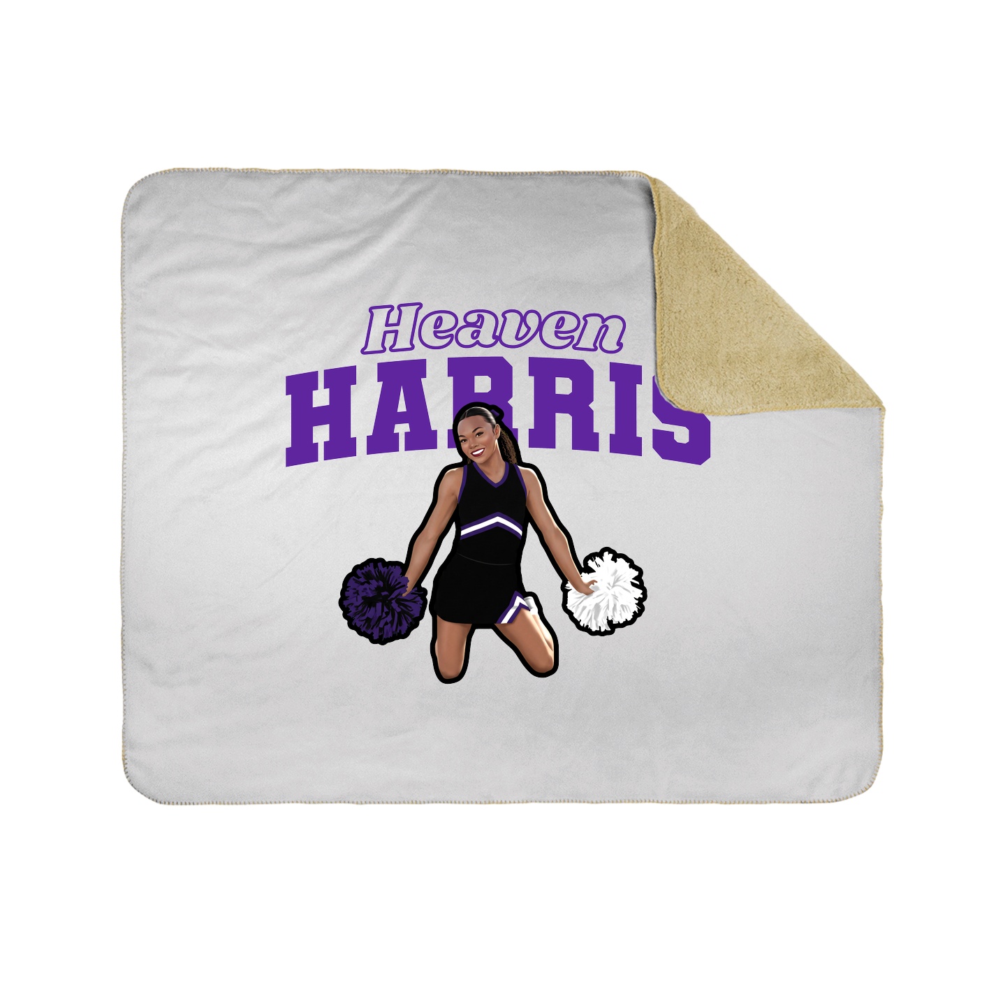 Throw Blanket — Name Arch in White