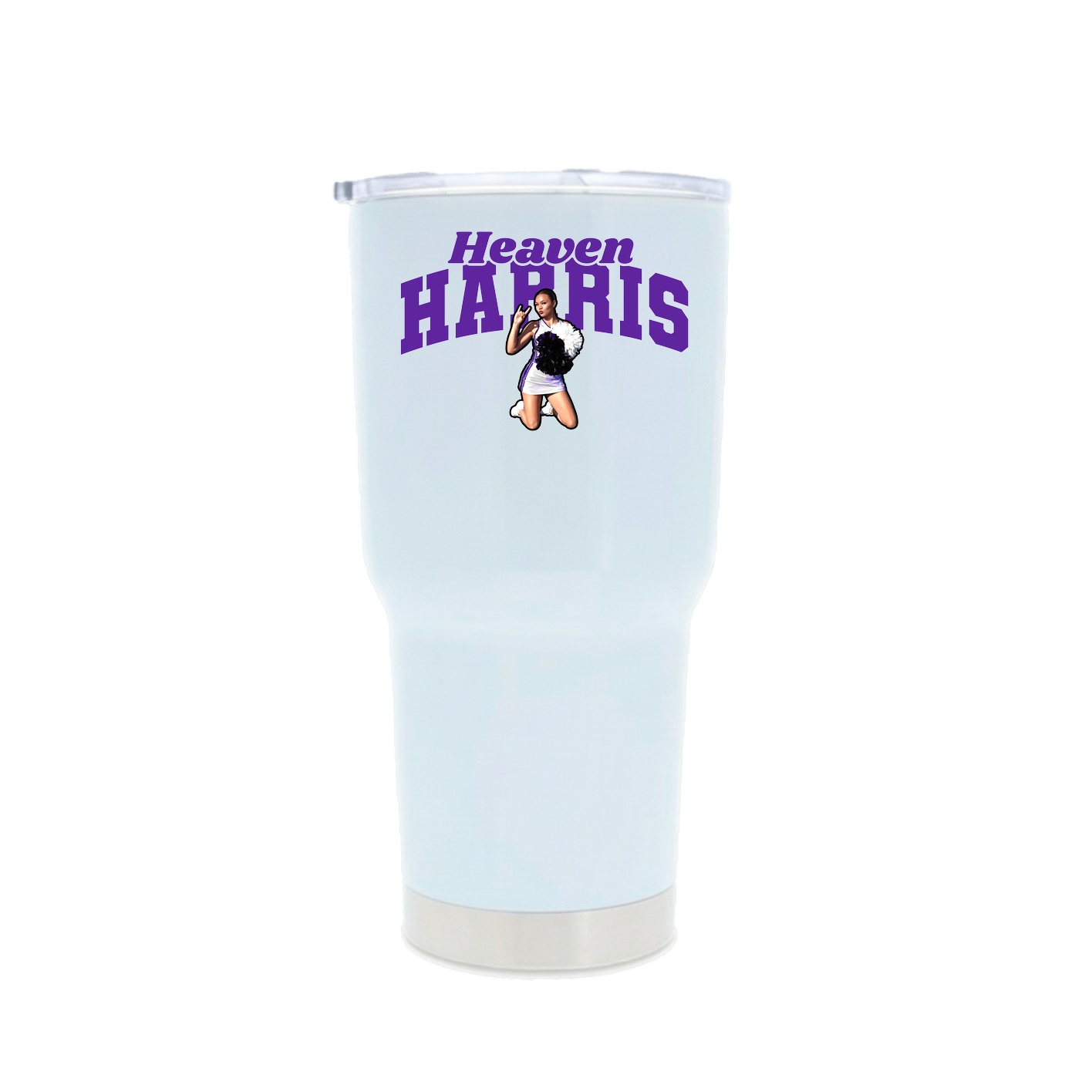 30oz Stainless Steel Tumbler — Signature Arch in White