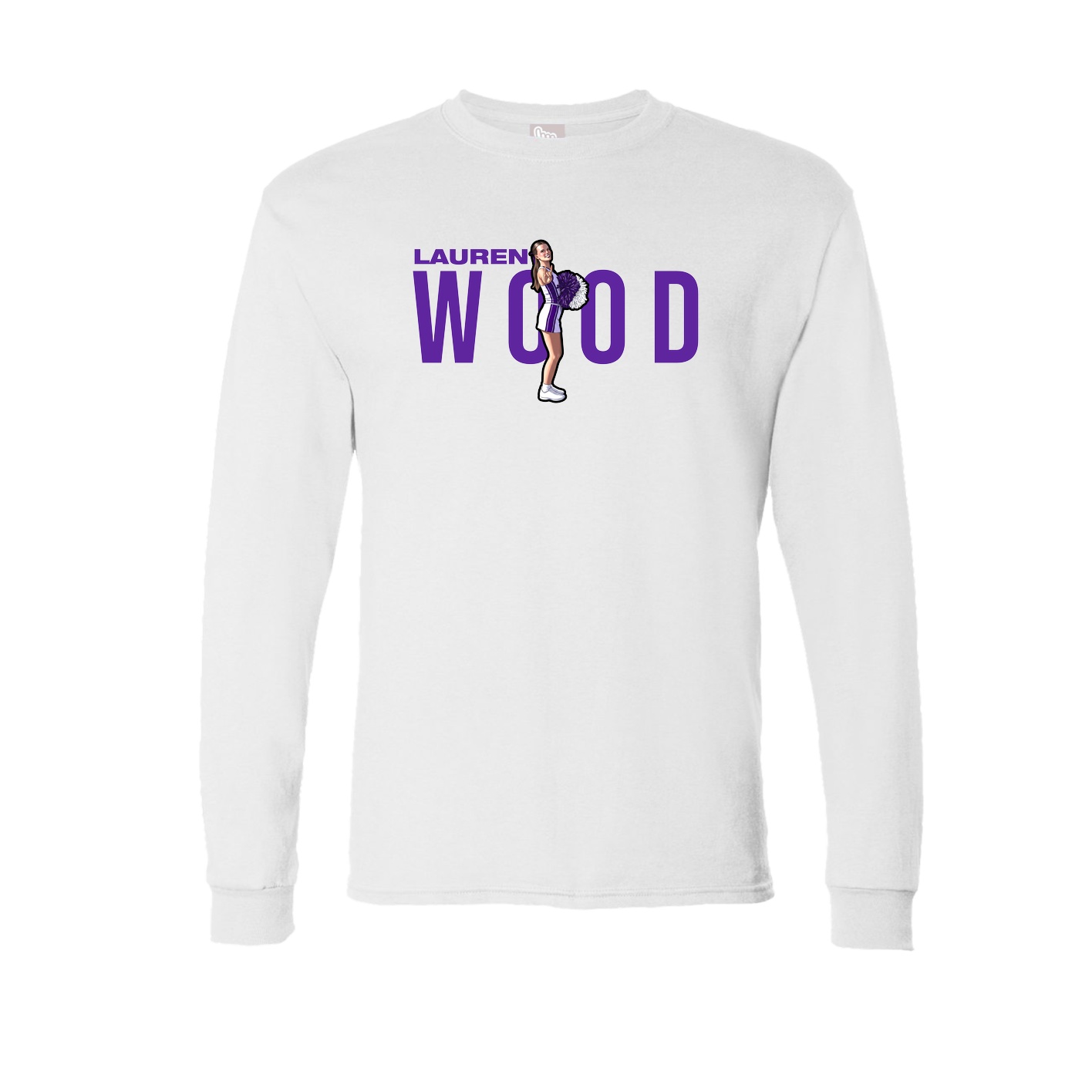 Long Sleeve Tee — Player Name in White