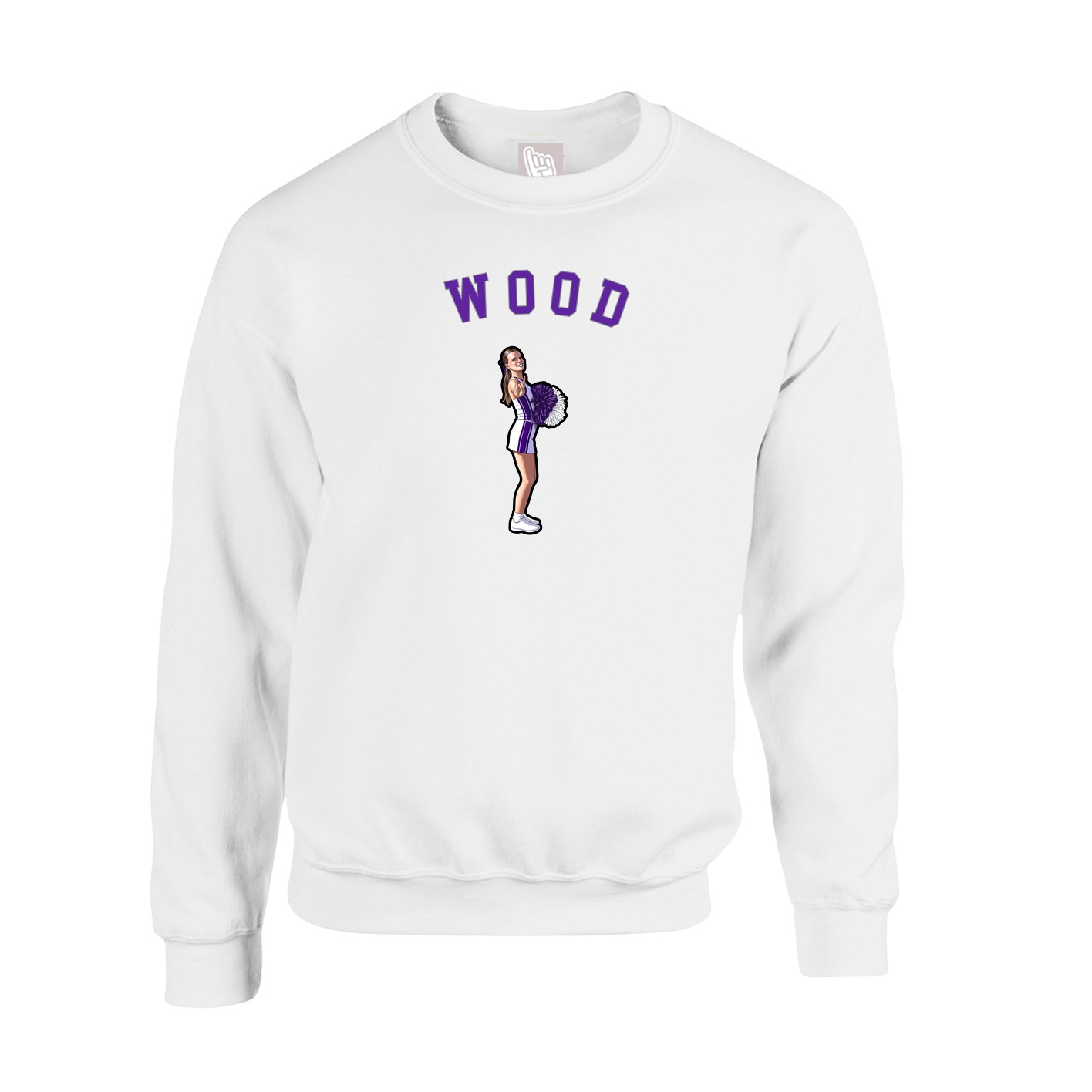 Fleece Crew — Shirsey Arch in White