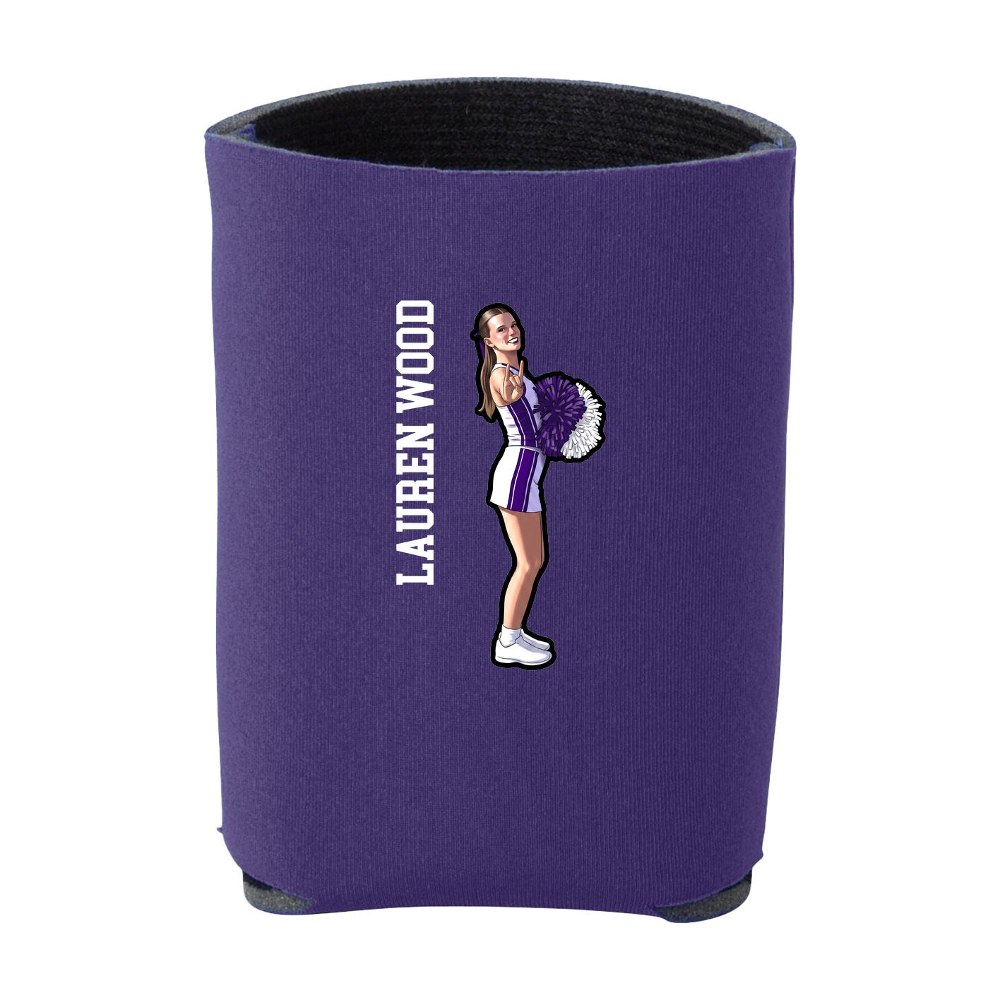 Can Holder — Name Vertical in Purple