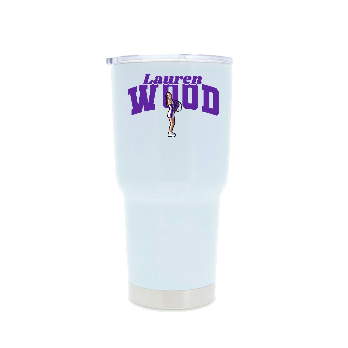 30oz Stainless Steel Tumbler — Signature Arch in White