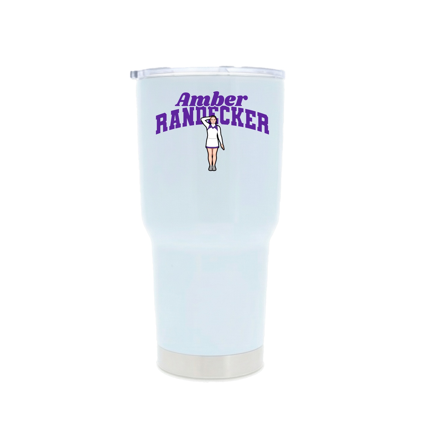 30oz Stainless Steel Tumbler — Signature Arch in White