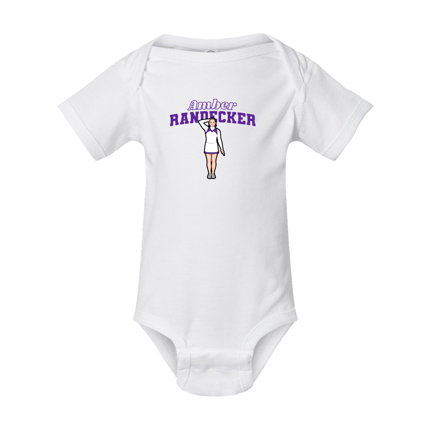 Baby Onesie — Name Arch in White