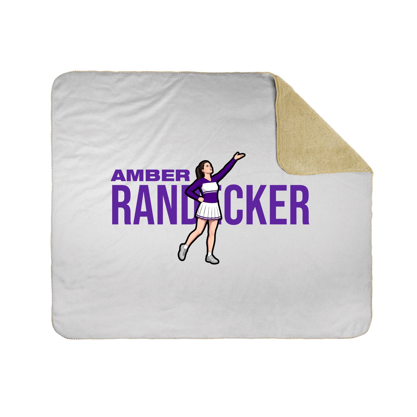 Throw Blanket — Player Name in White