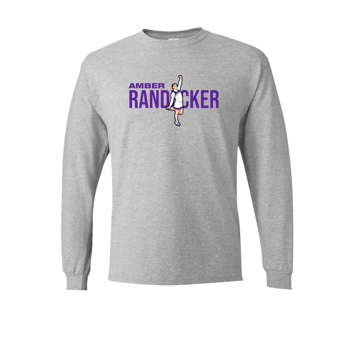 Long Sleeve Tee — Player Name in Grey