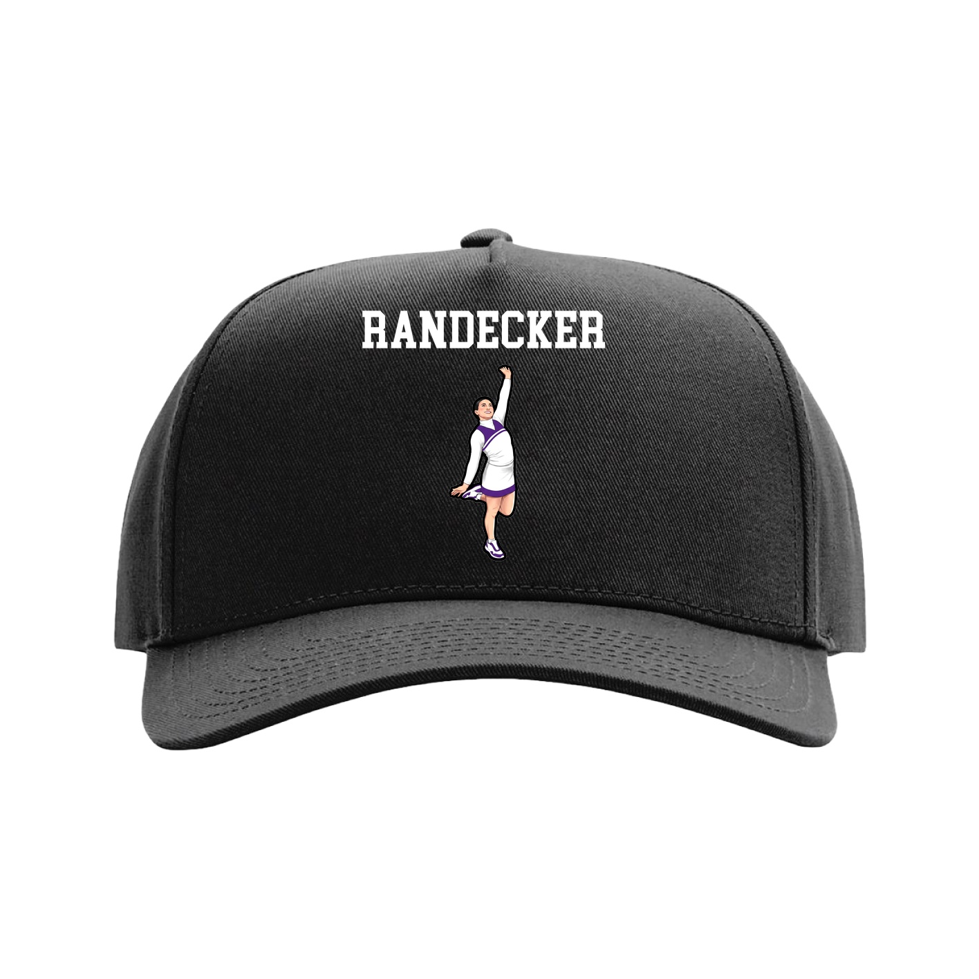 Full Fabric Five-Panel Champ Cap — Shirsey in Black