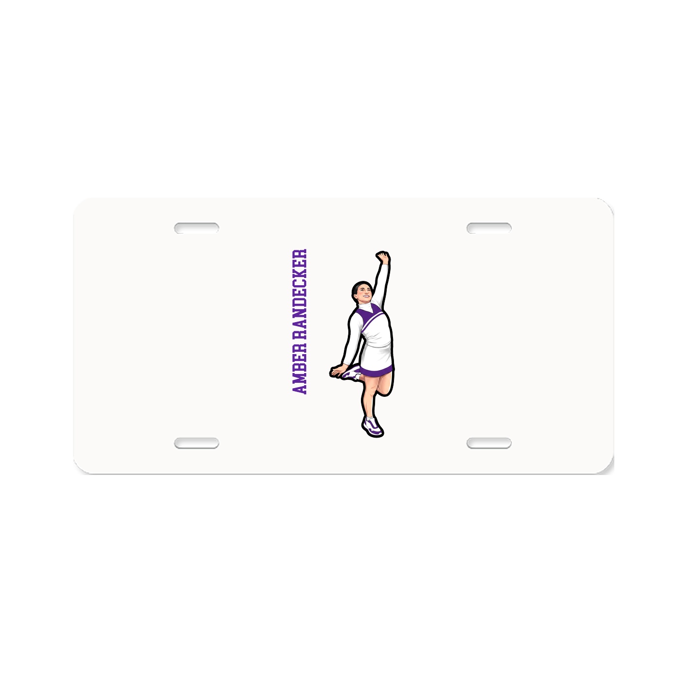 License Plate — Name Vertical in Classic