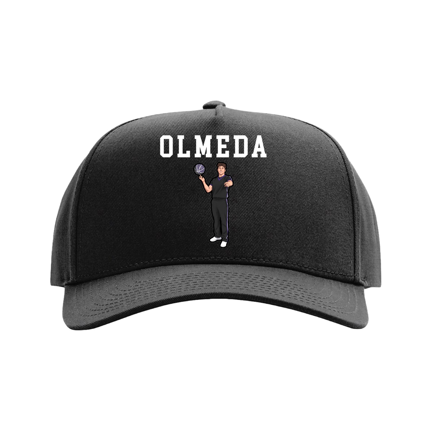 Full Fabric Five-Panel Champ Cap — Shirsey in Black