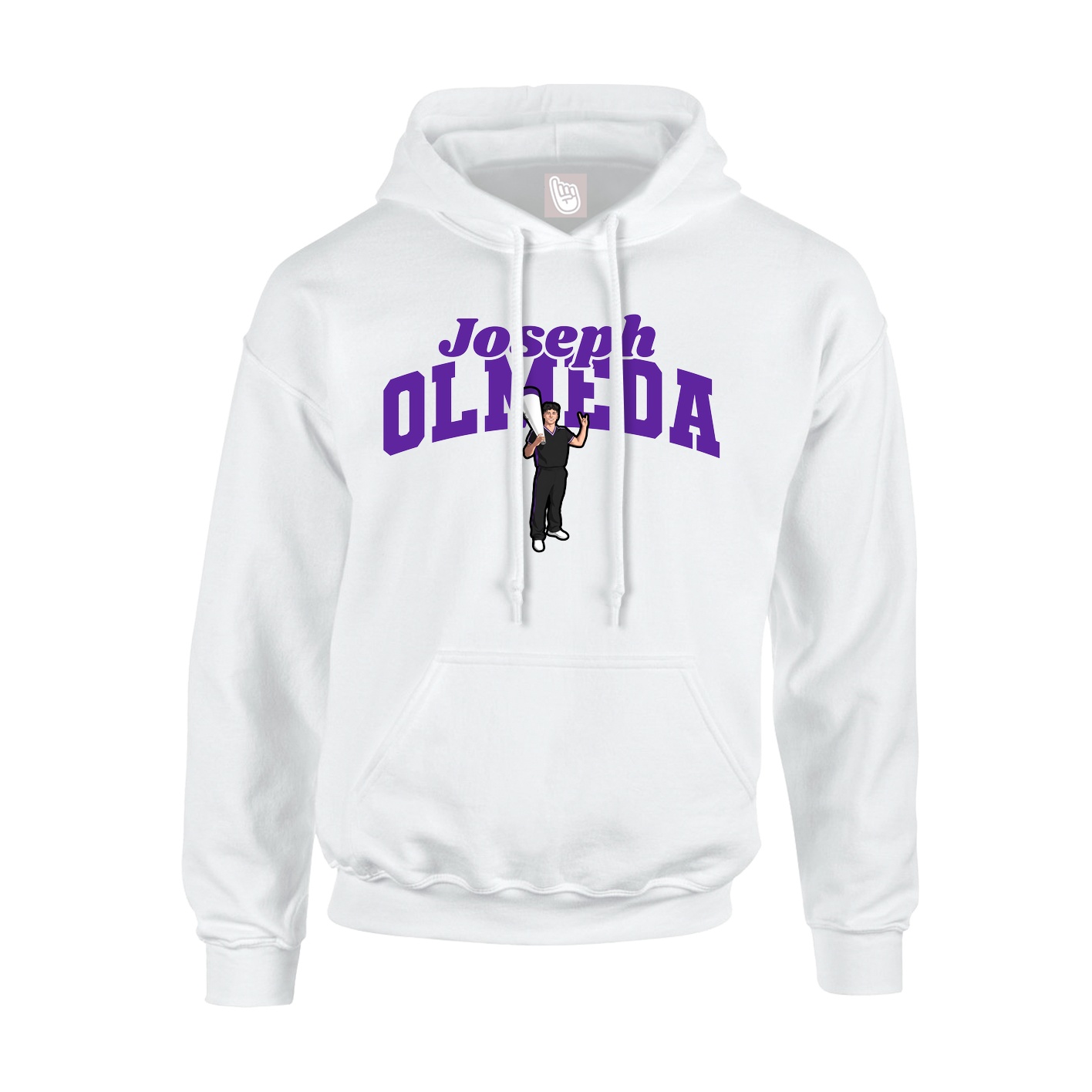Hoodie — Signature Arch in White