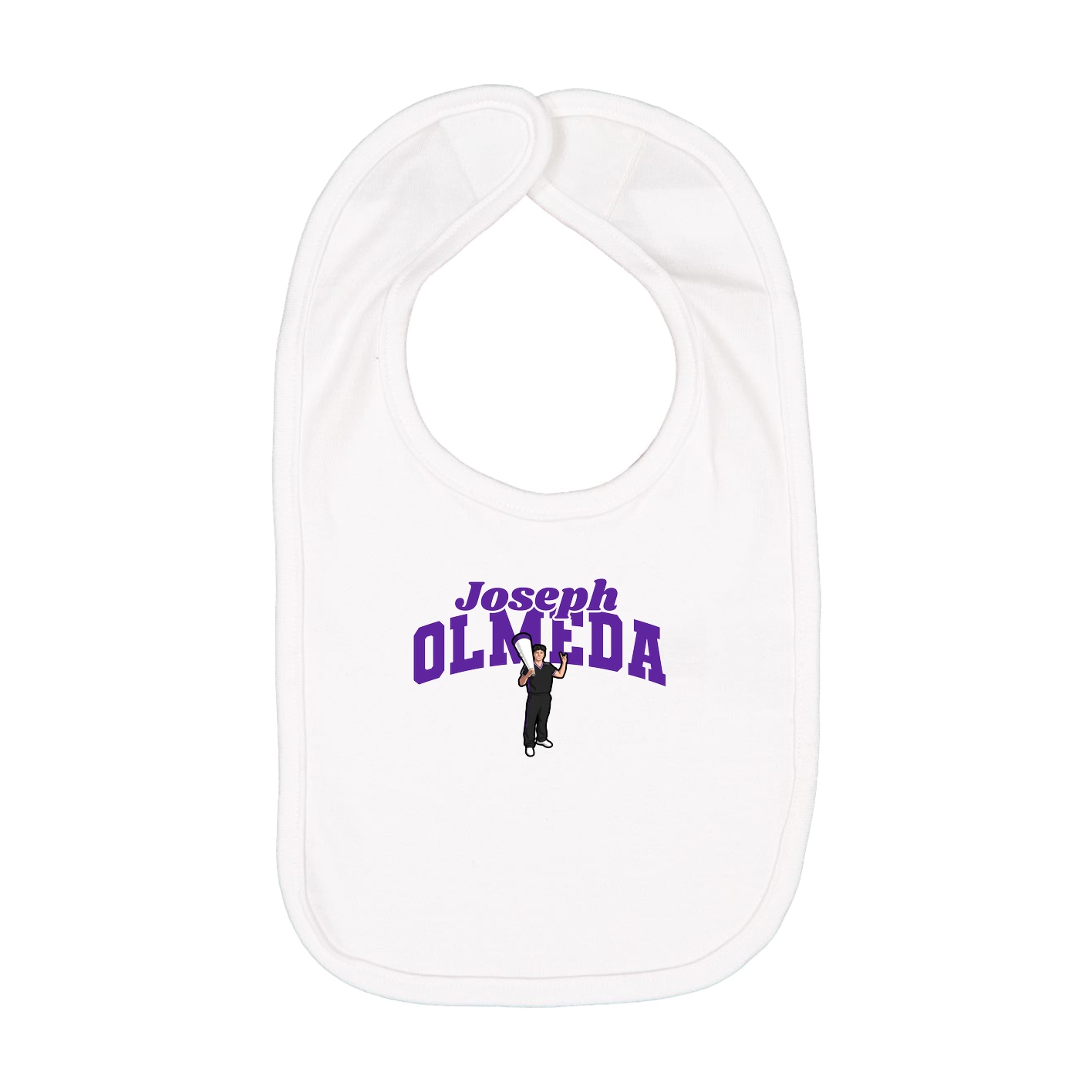 Infant Bib — Signature Arch in White