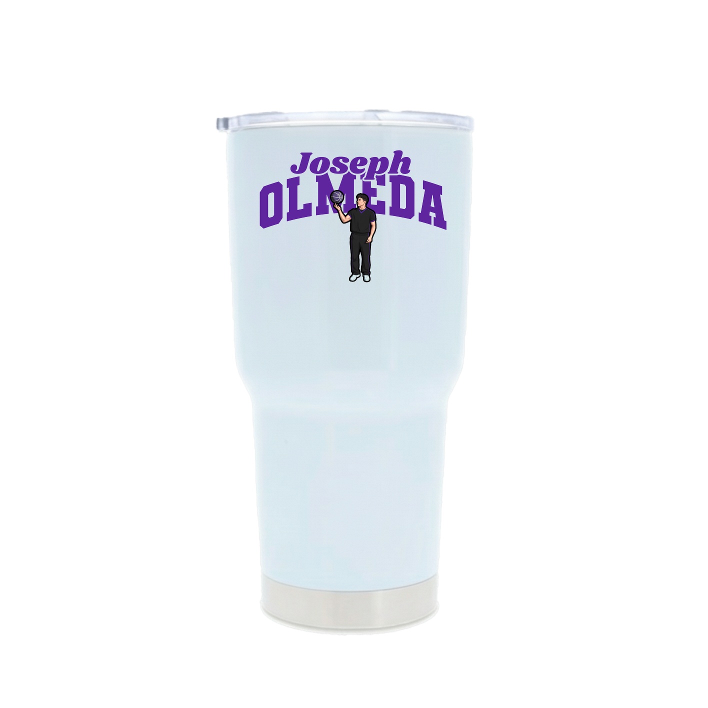 30oz Stainless Steel Tumbler — Signature Arch in White