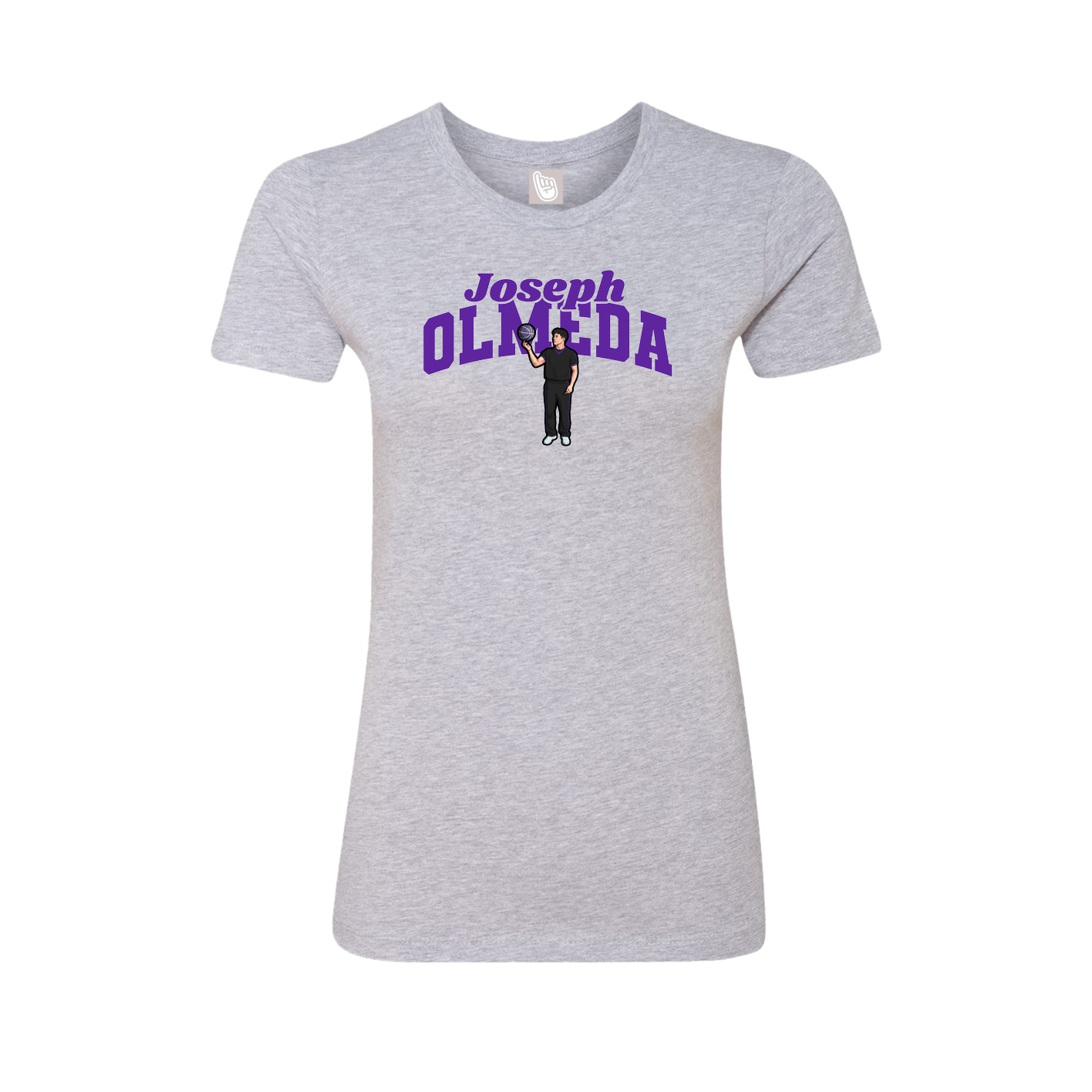 Fitted Women's Tee — Signature Arch in Grey