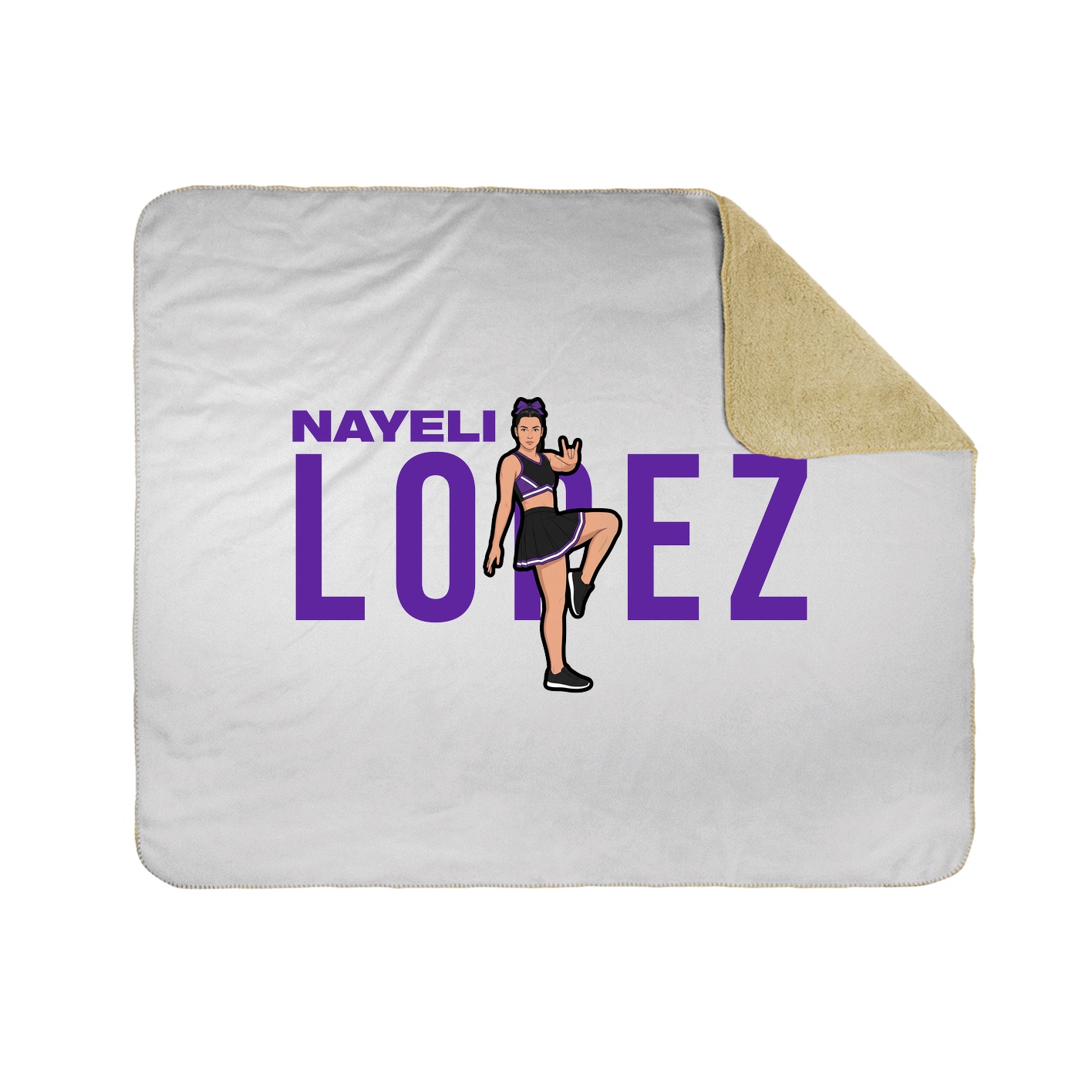 Throw Blanket — Player Name in White