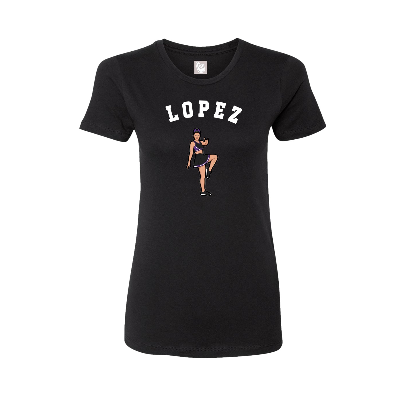 Fitted Women's Tee — Shirsey Arch in Black