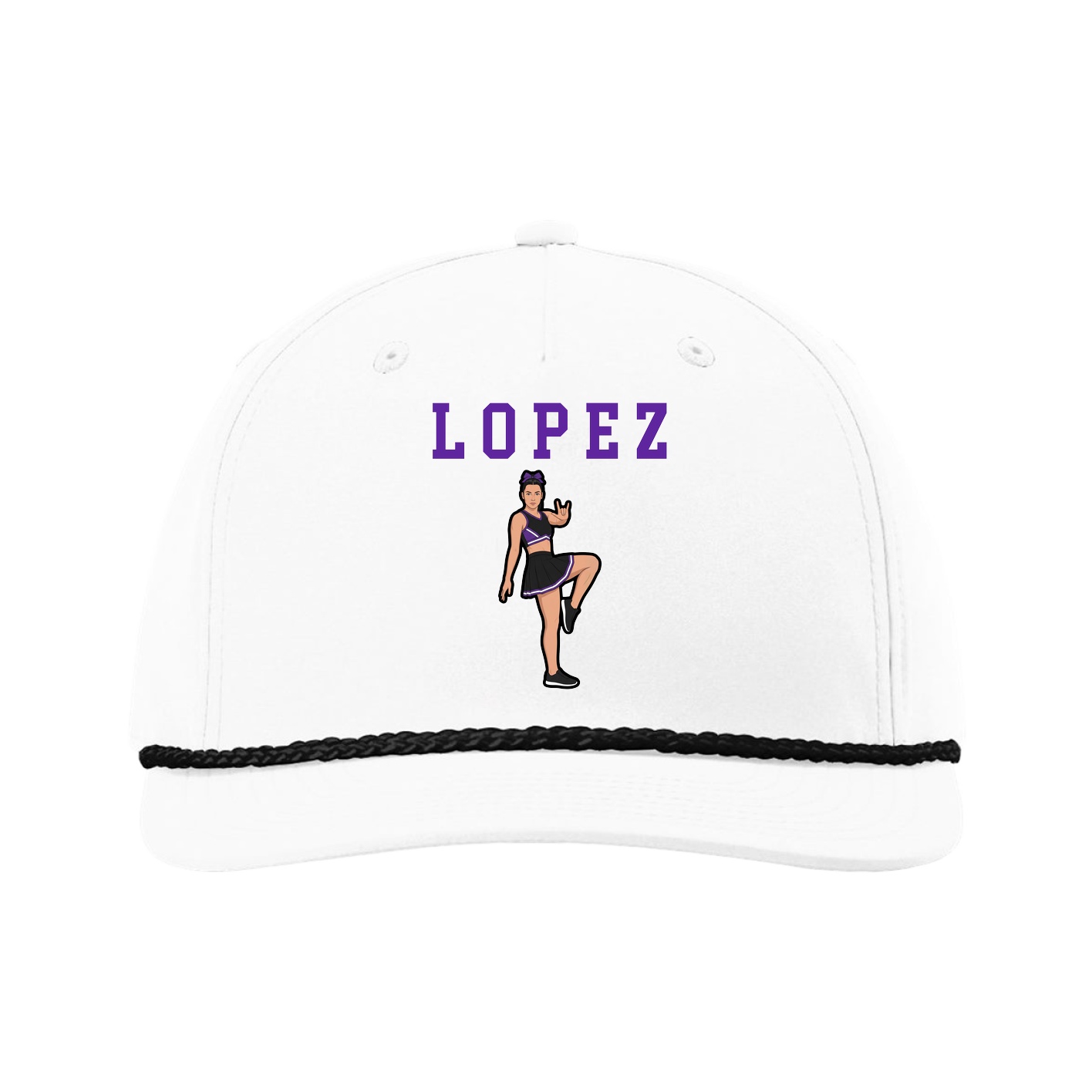 Five-Panel Classic Rope Cap — Shirsey in White