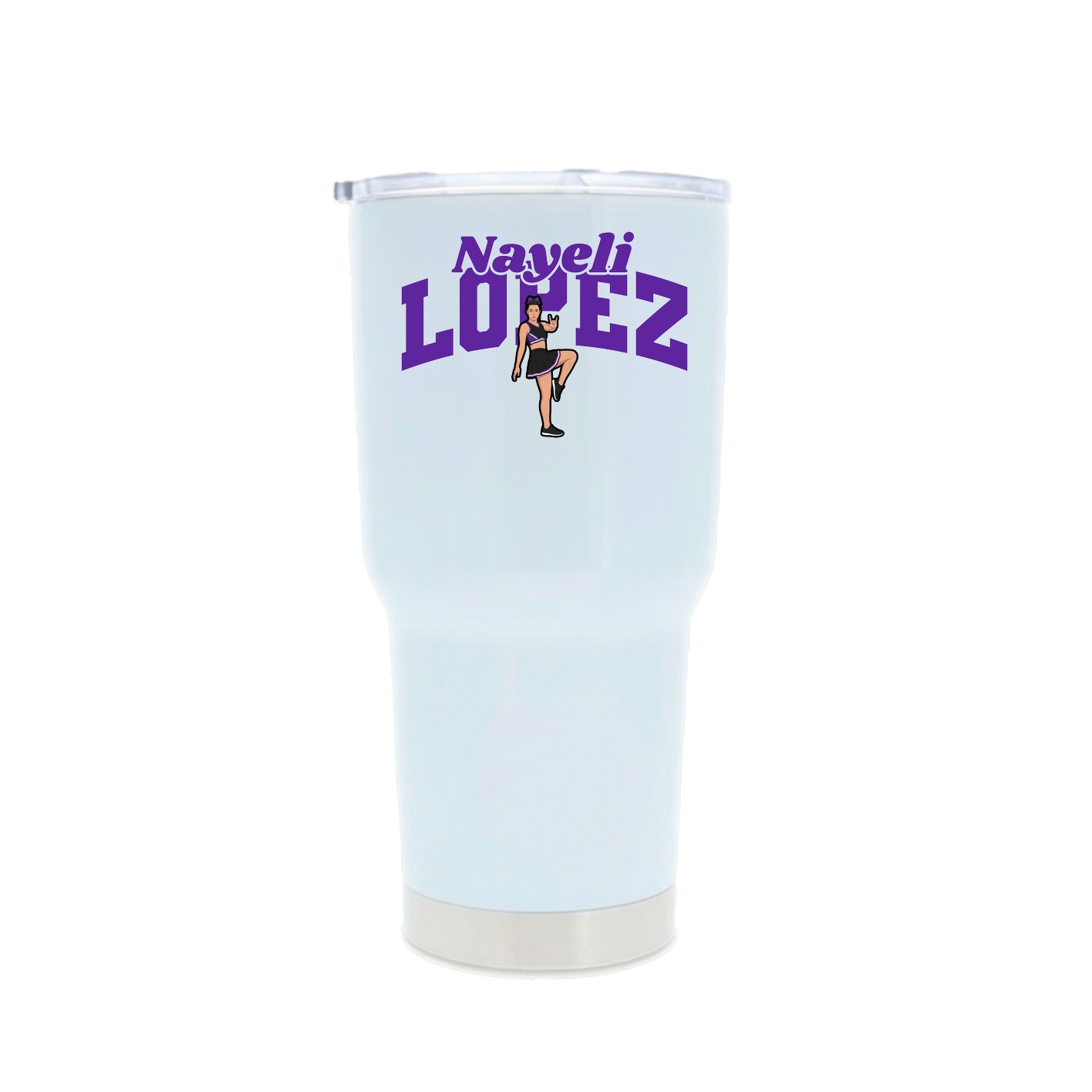 30oz Stainless Steel Tumbler — Signature Arch in White