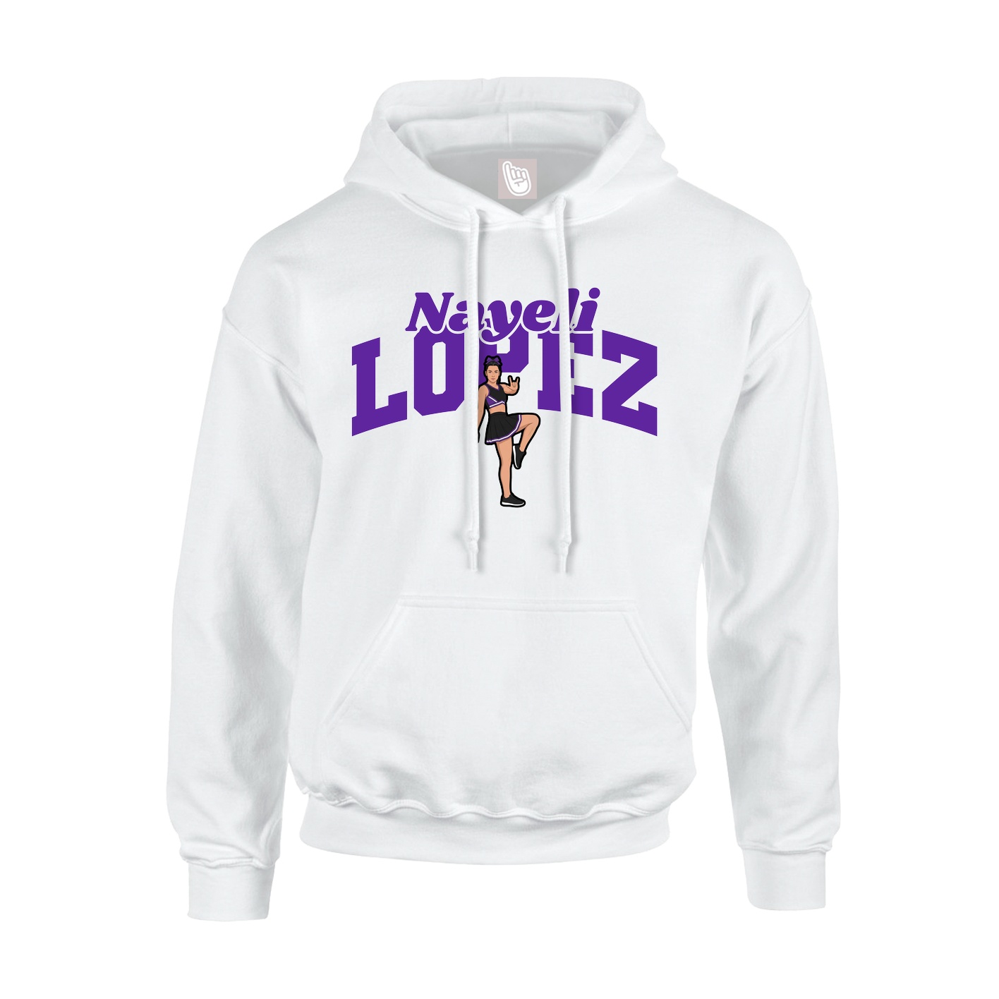 Hoodie — Signature Arch in White