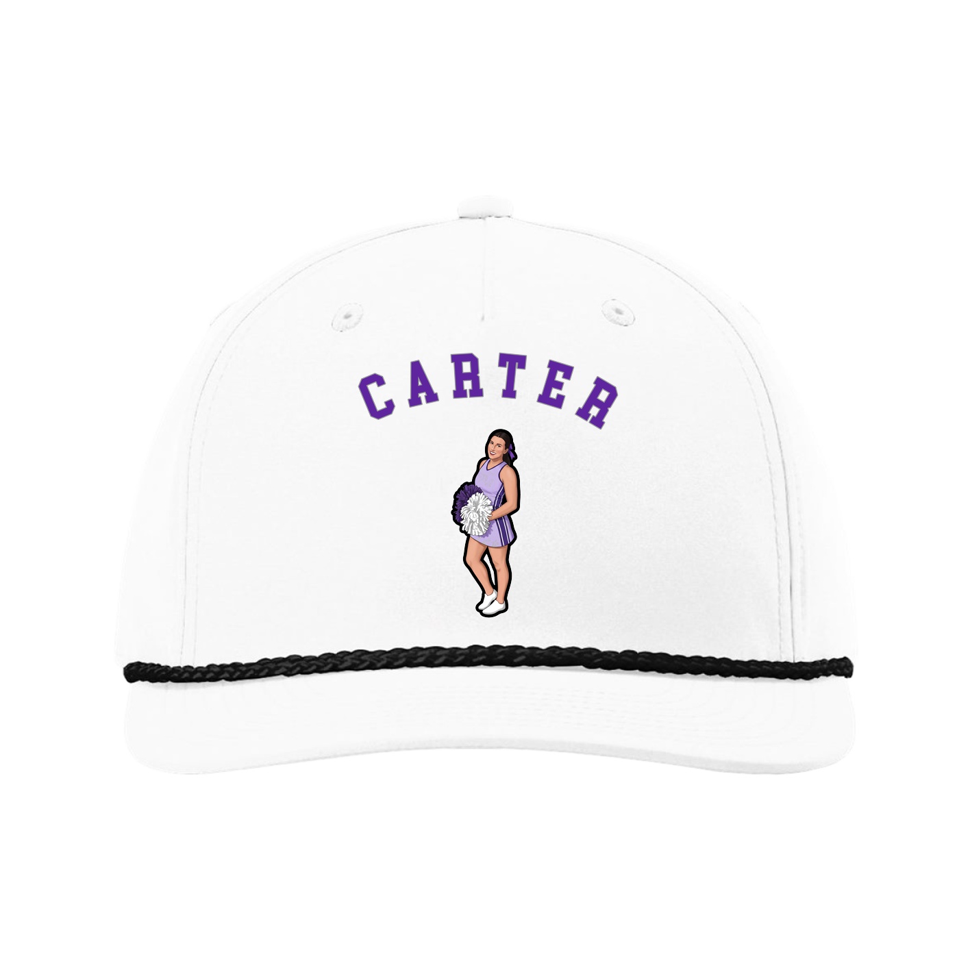 Five-Panel Classic Rope Cap — Shirsey Arch in White