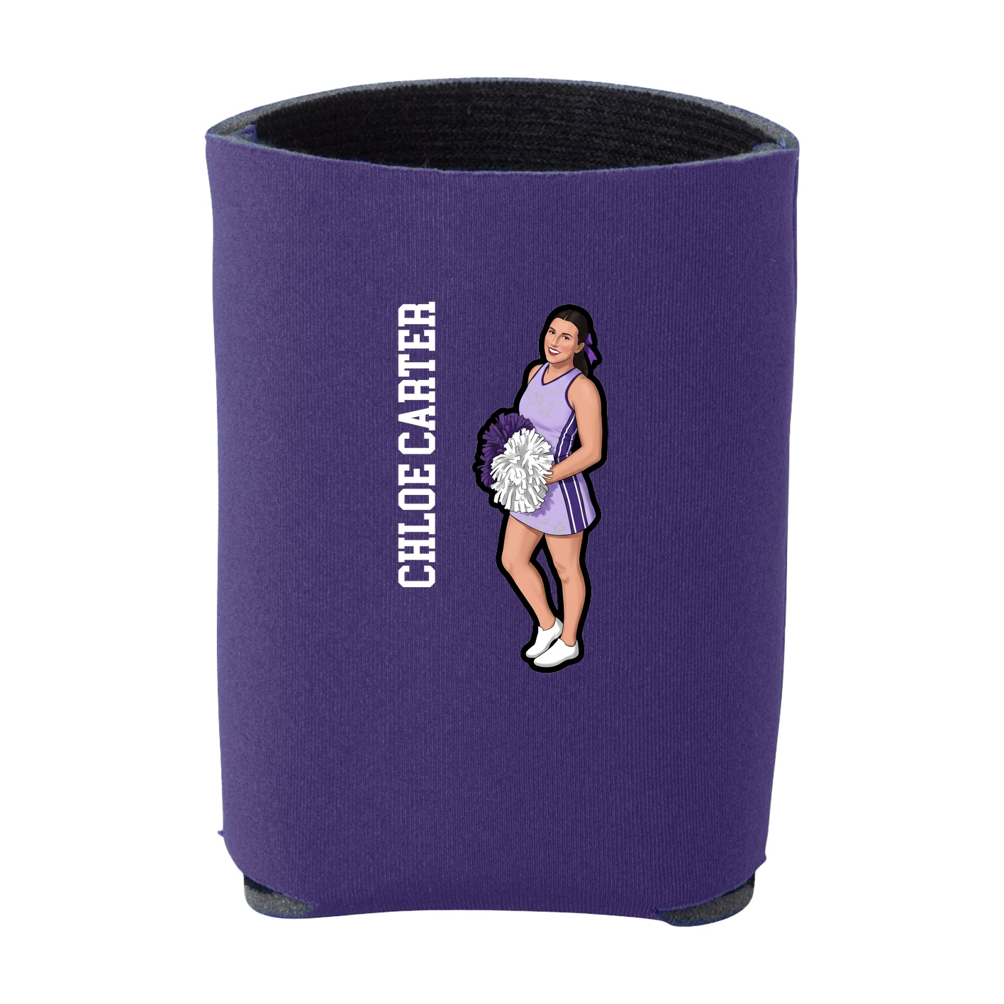 Can Holder — Name Vertical in Purple