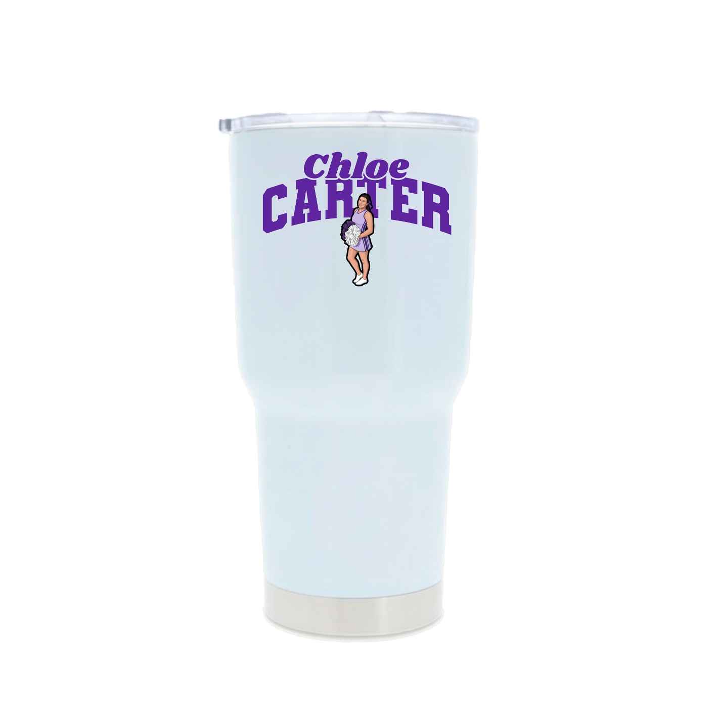 30oz Stainless Steel Tumbler — Signature Arch in White