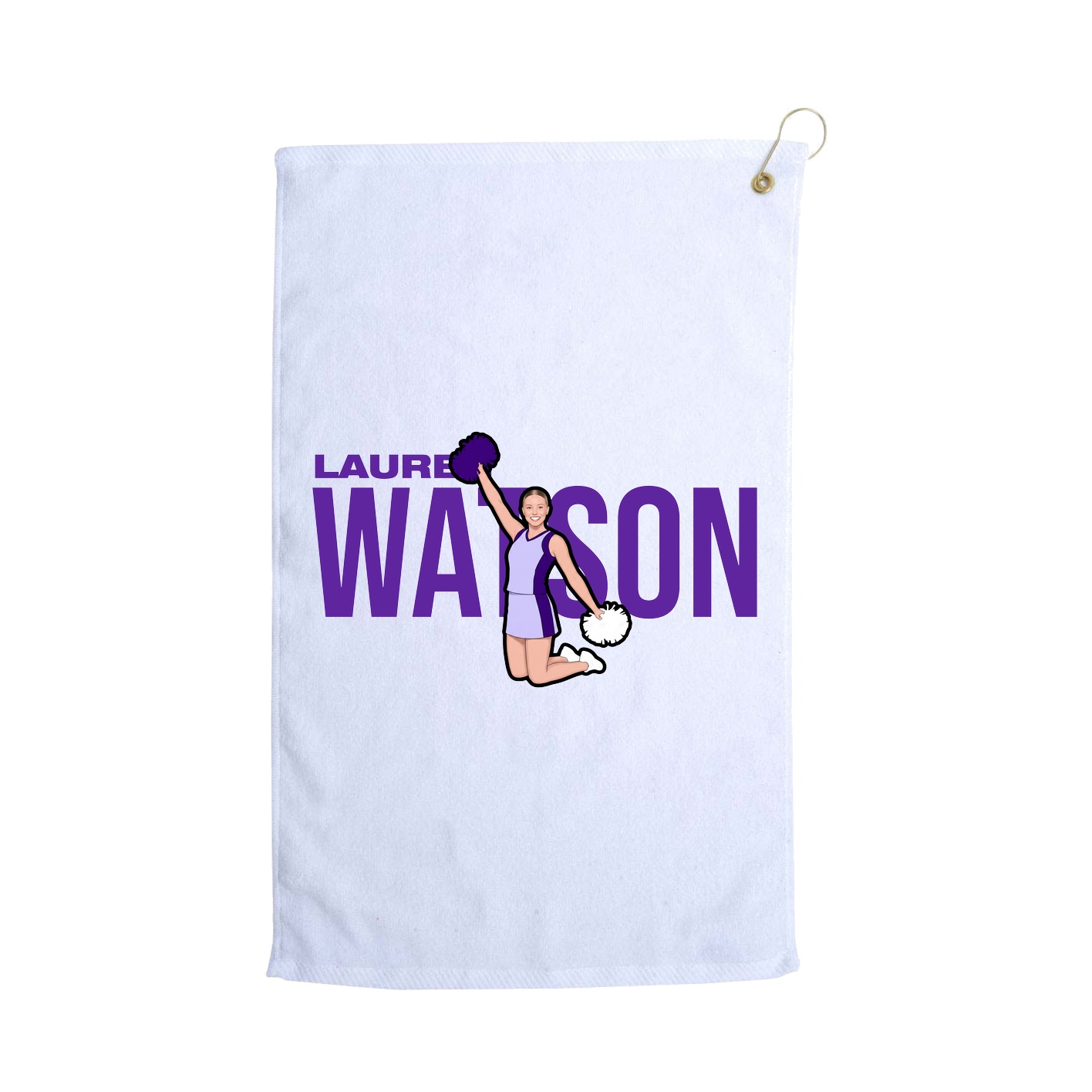 Golf Towel — Player Name in White