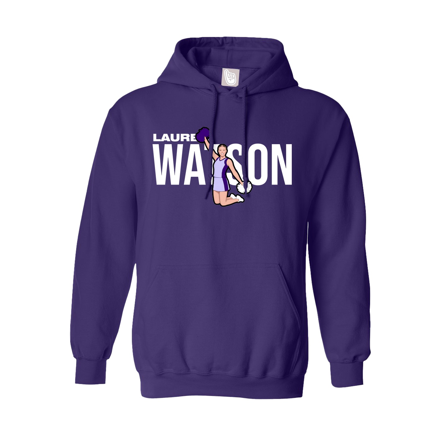 Hoodie — Player Name in Purple