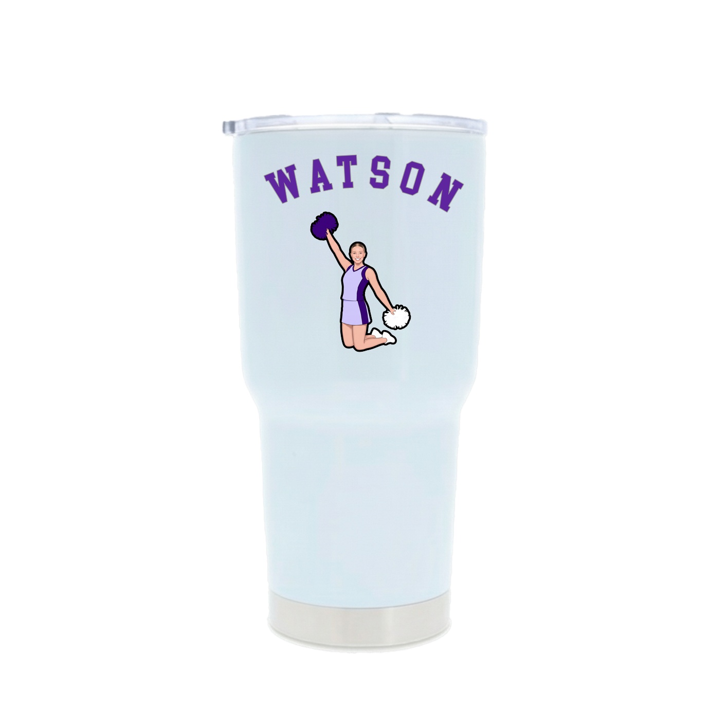 30oz Stainless Steel Tumbler — Shirsey Arch in White