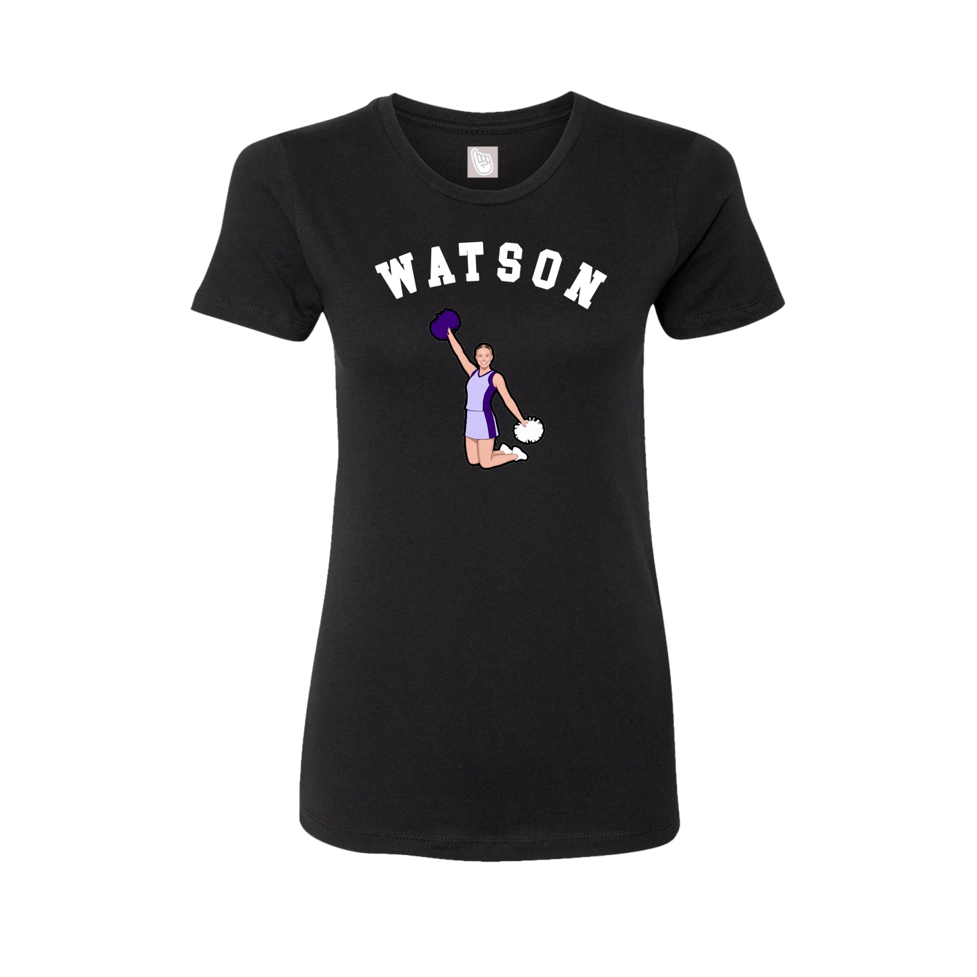 Fitted Women's Tee — Shirsey Arch in Black
