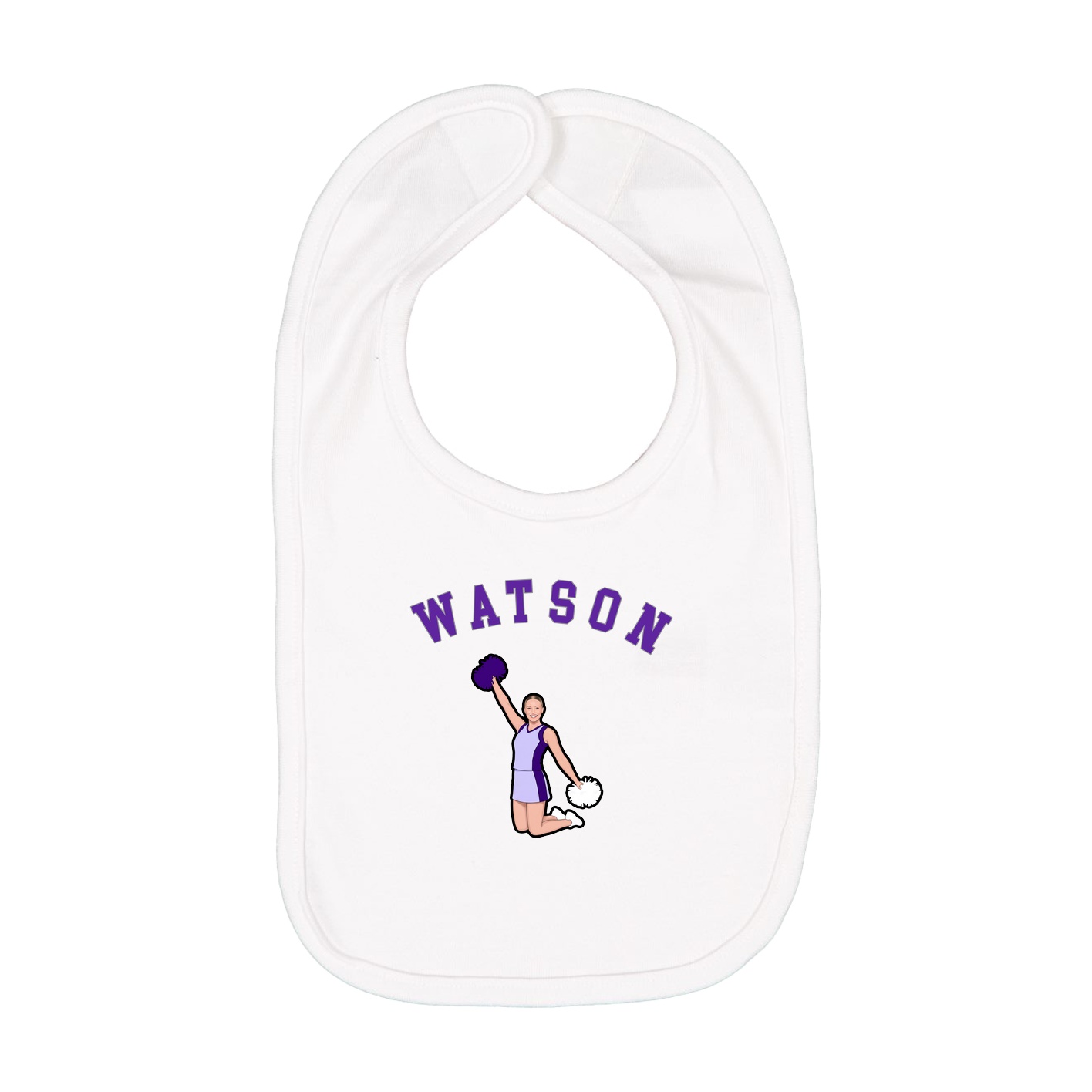 Infant Bib — Shirsey Arch in White